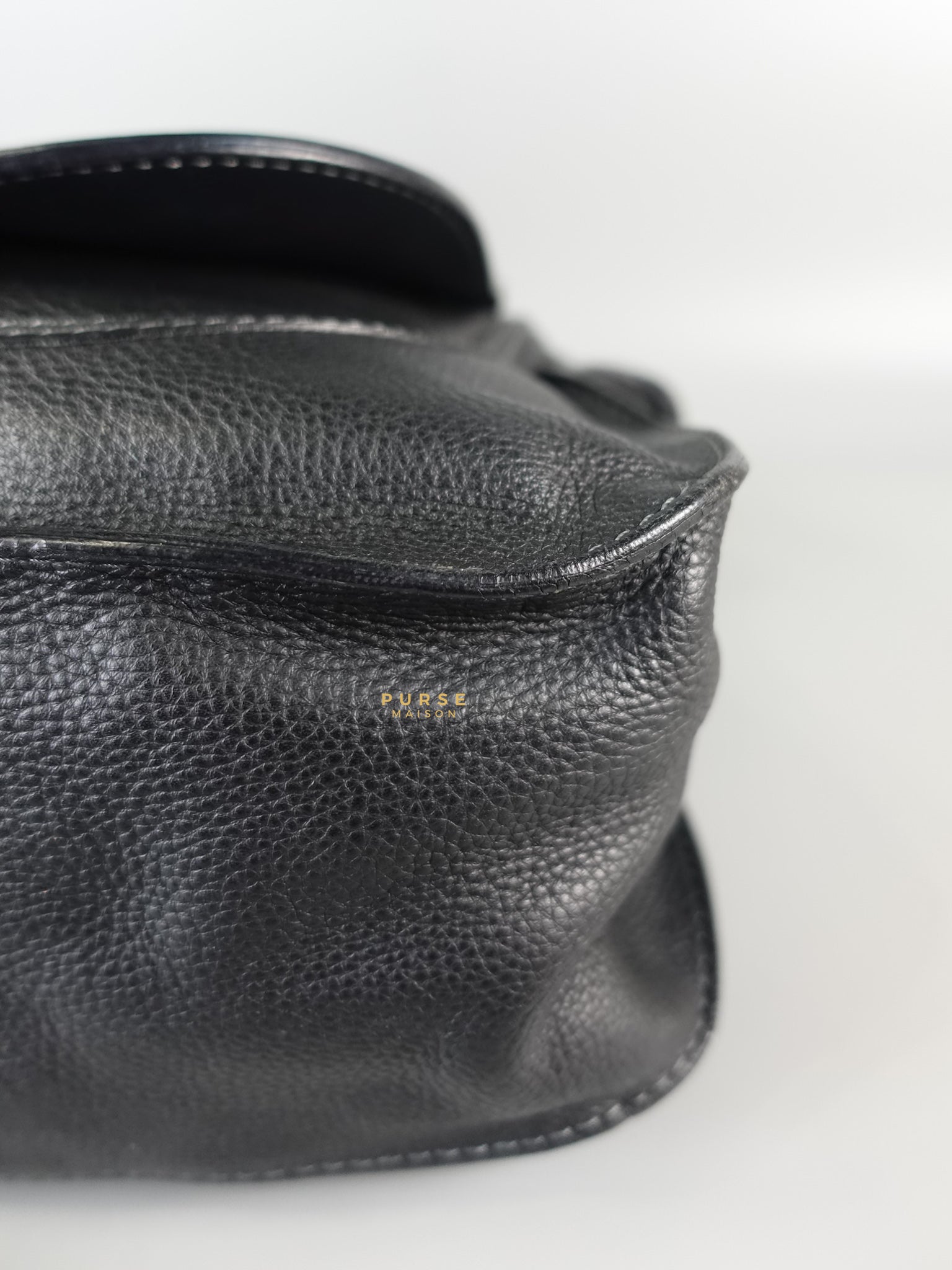 Black Leather Medium Marcie Satchel Bag | Purse Maison Luxury Bags Shop