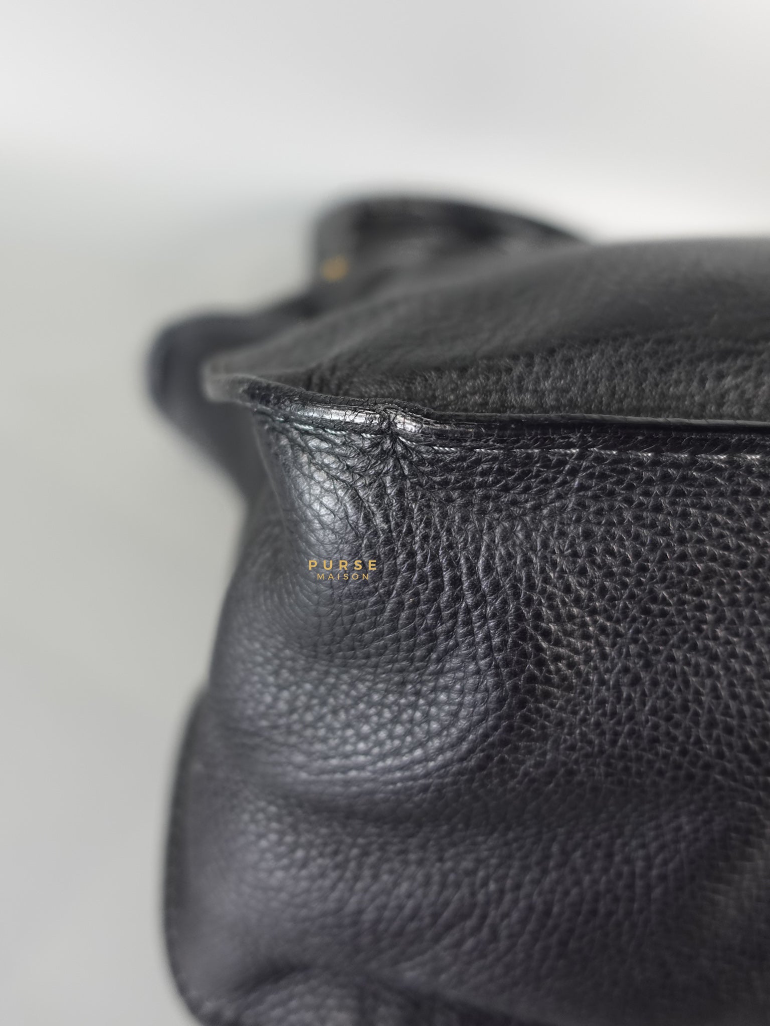 Black Leather Medium Marcie Satchel Bag | Purse Maison Luxury Bags Shop