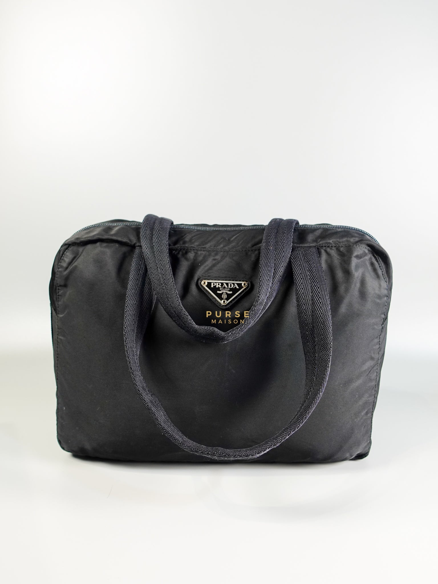 Black Nylon Hand Carry Bag | Purse Maison Luxury Bags Shop