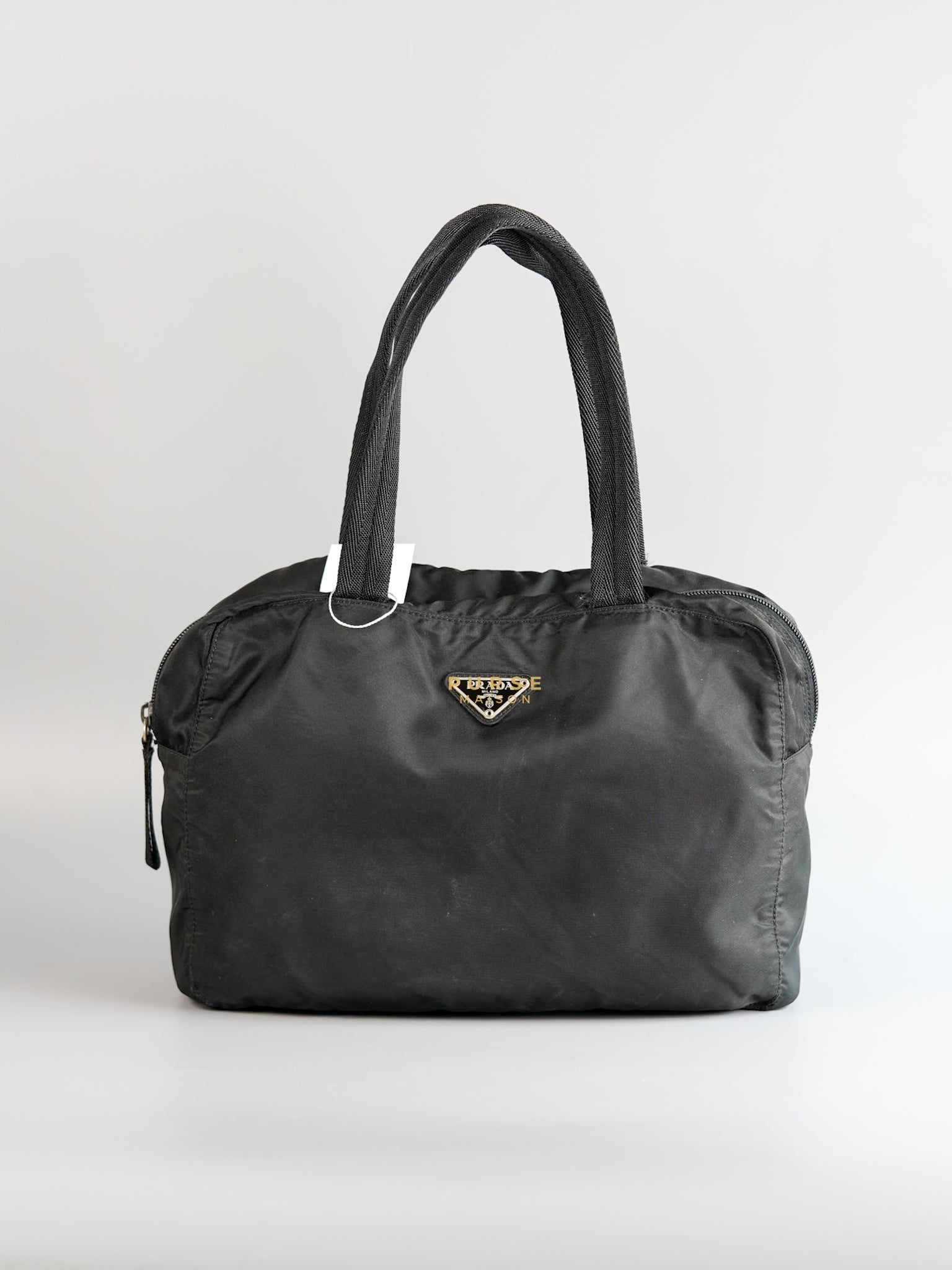 Black Nylon Hand Carry Bag | Purse Maison Luxury Bags Shop