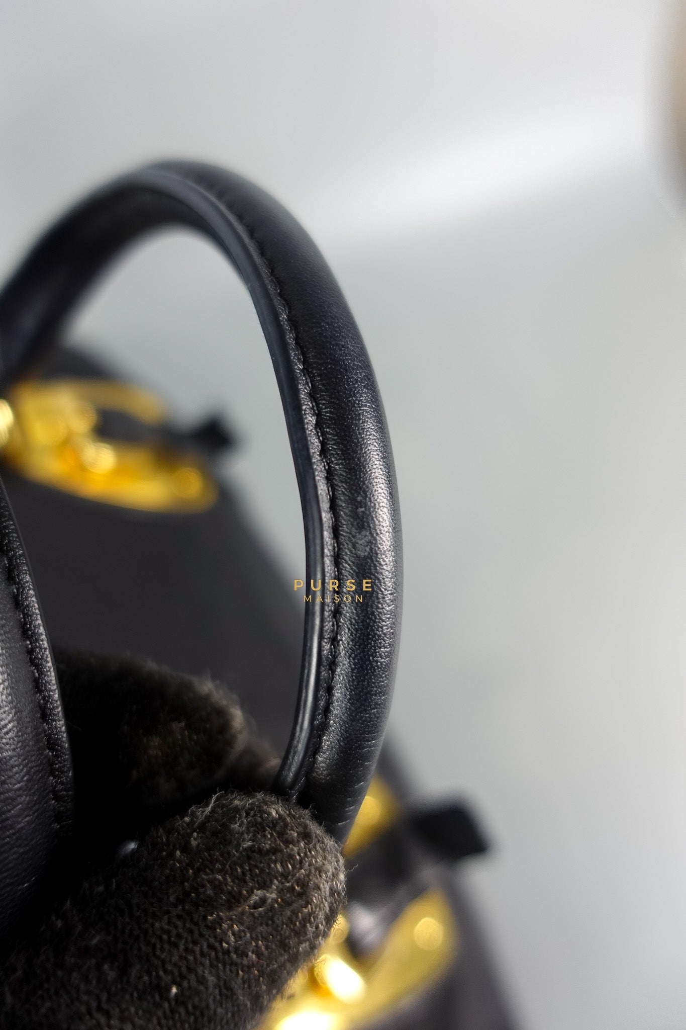 Black Nylon Tessuto And Leather Bauletto Shoulder Bag | Purse Maison Luxury Bags Shop