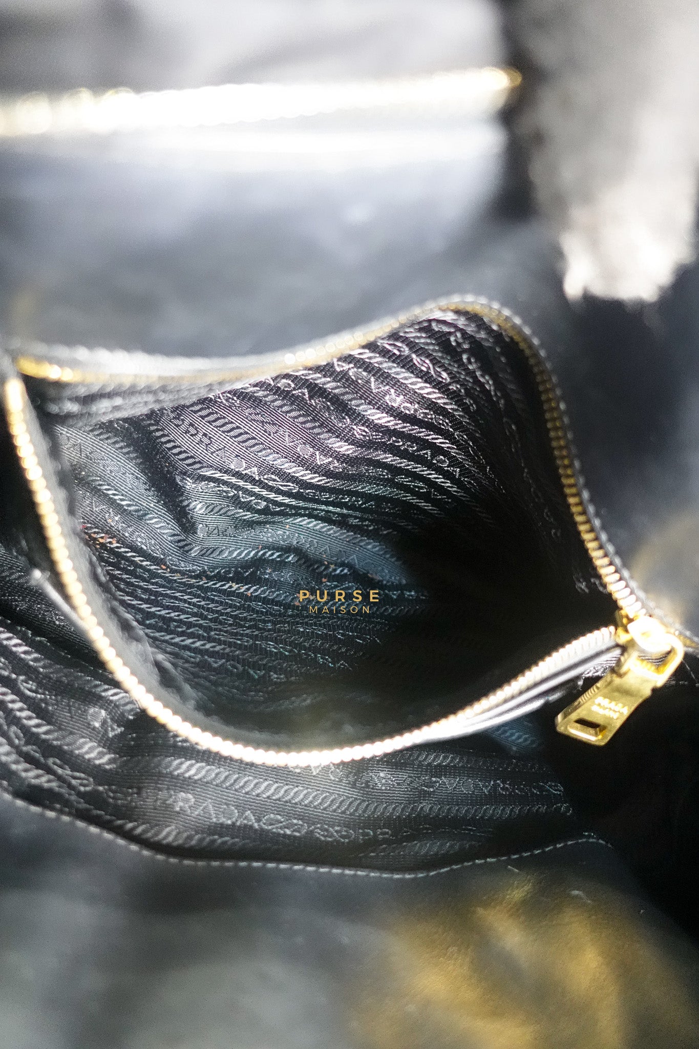 Black Nylon Tessuto And Leather Bauletto Shoulder Bag | Purse Maison Luxury Bags Shop