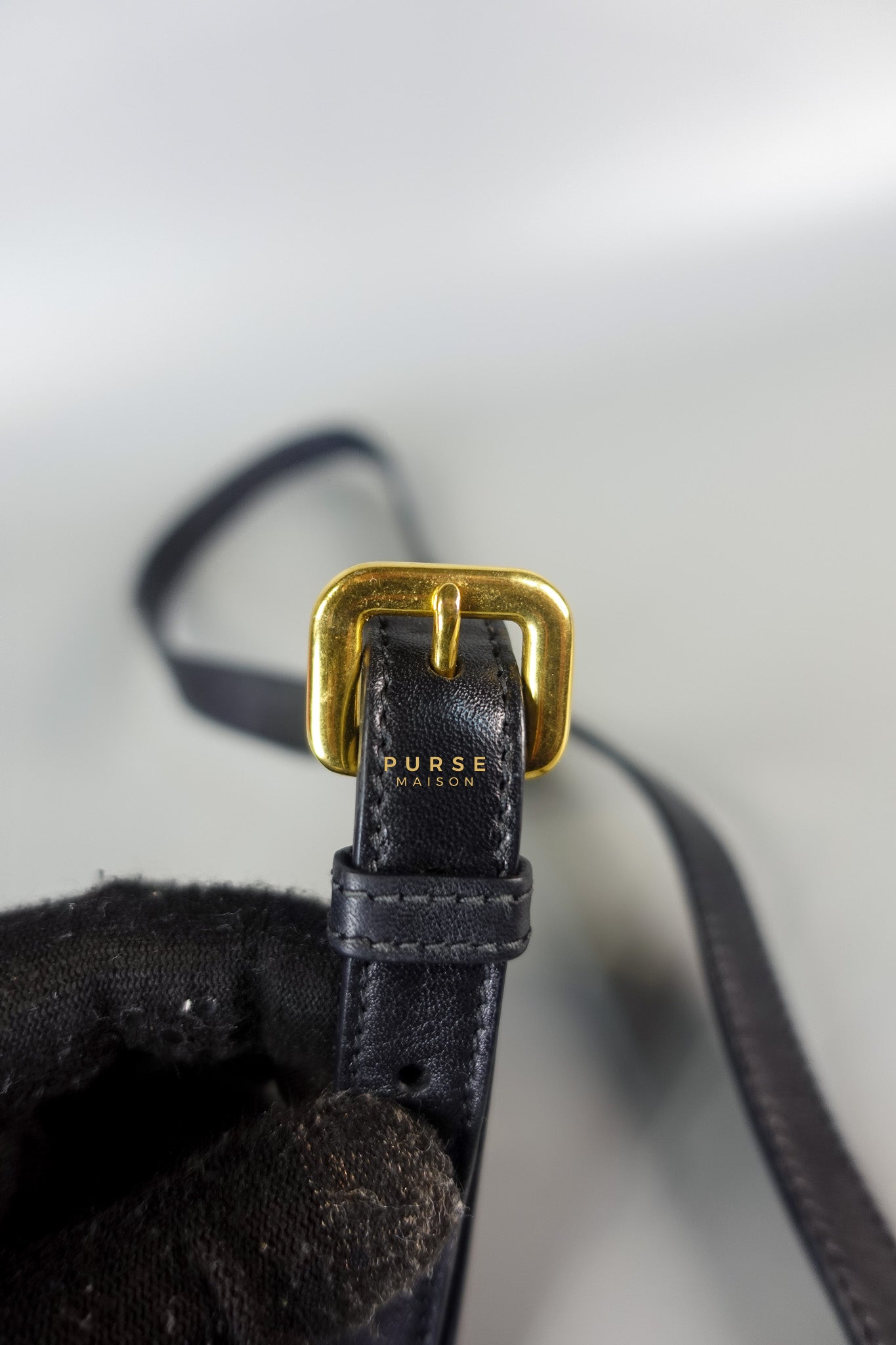 Black Nylon Tessuto And Leather Bauletto Shoulder Bag | Purse Maison Luxury Bags Shop
