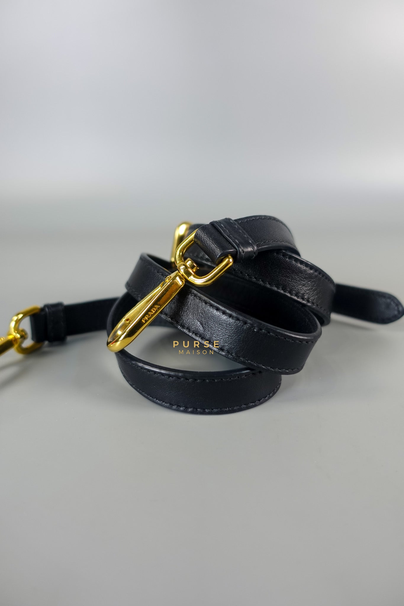 Black Nylon Tessuto And Leather Bauletto Shoulder Bag | Purse Maison Luxury Bags Shop