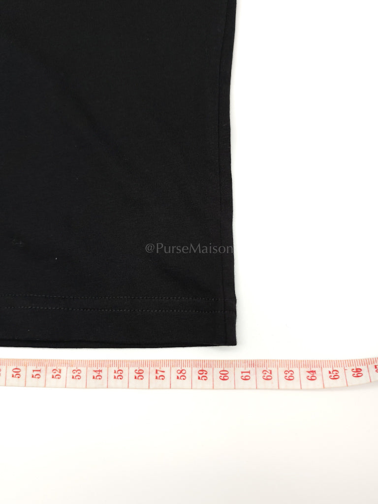 Black Silver Logo T-Shirt (Regular Fit) Size Large | Purse Maison Luxury Bags Shop