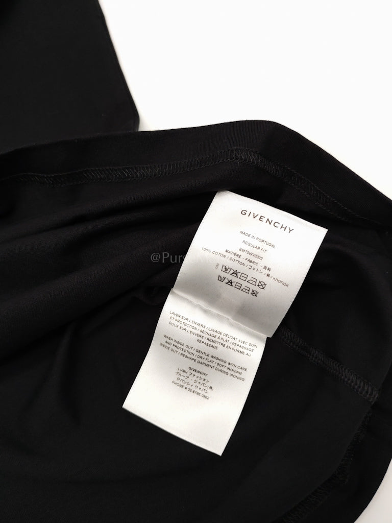 Black Silver Logo T-Shirt (Regular Fit) Size Large | Purse Maison Luxury Bags Shop