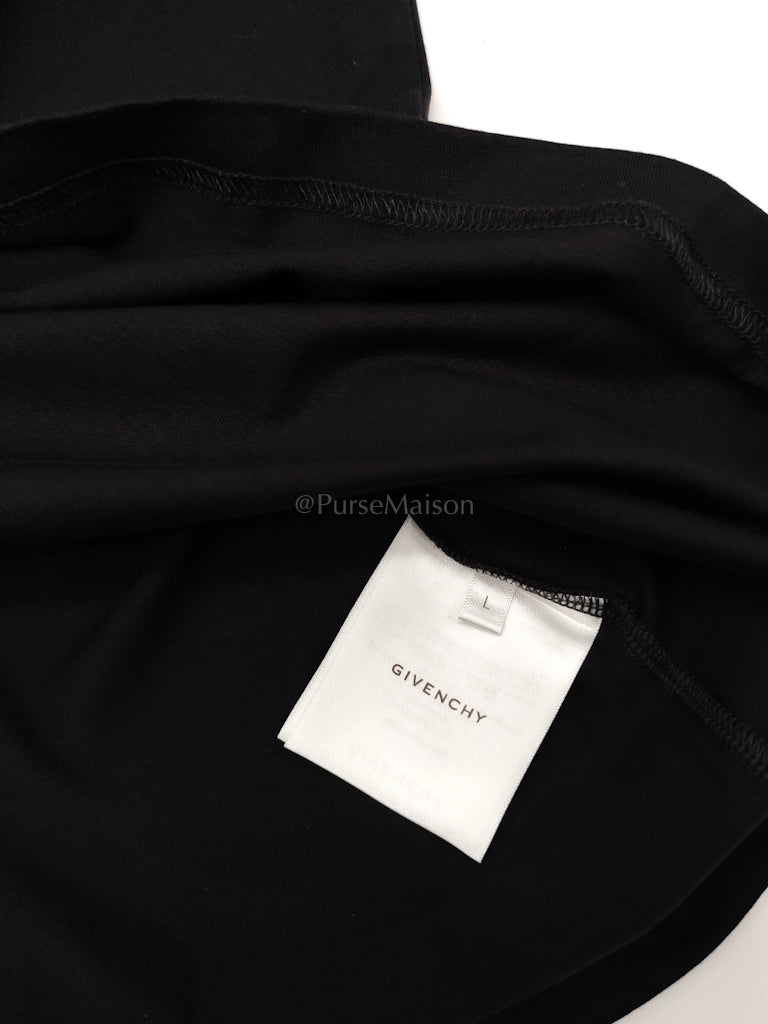 Black Silver Logo T-Shirt (Regular Fit) Size Large | Purse Maison Luxury Bags Shop