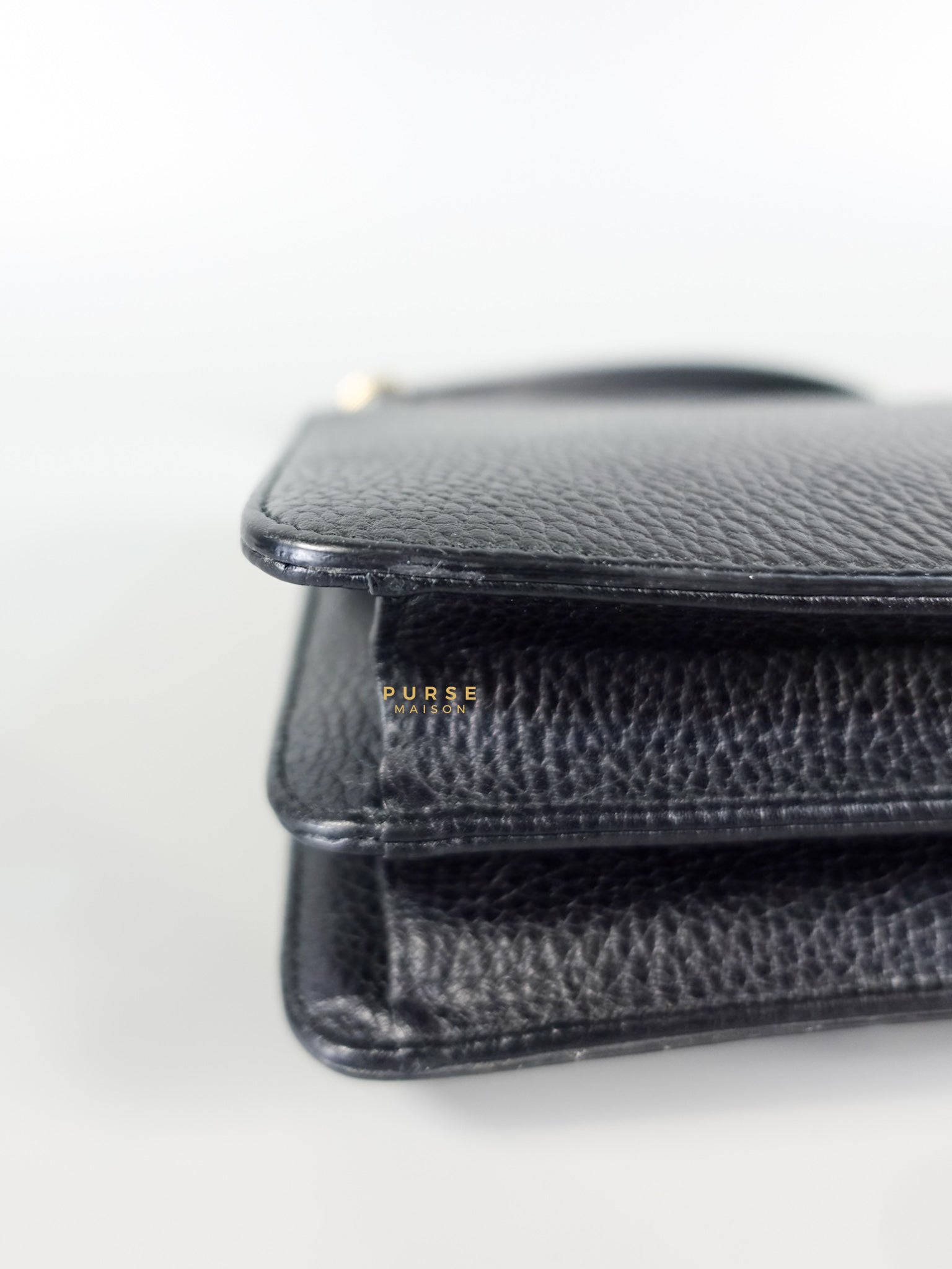 Black Small Dollar Interlocking G Crossbody Chain Strap | Purse Maison Luxury Bags Shop