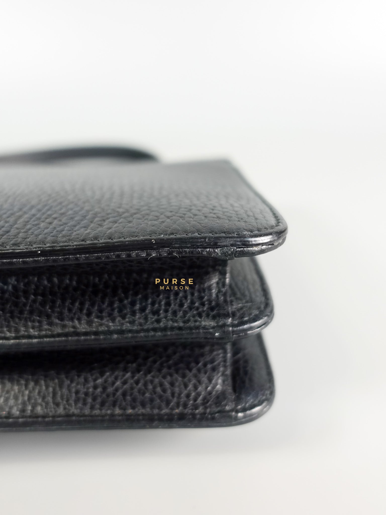 Black Small Dollar Interlocking G Crossbody Chain Strap | Purse Maison Luxury Bags Shop