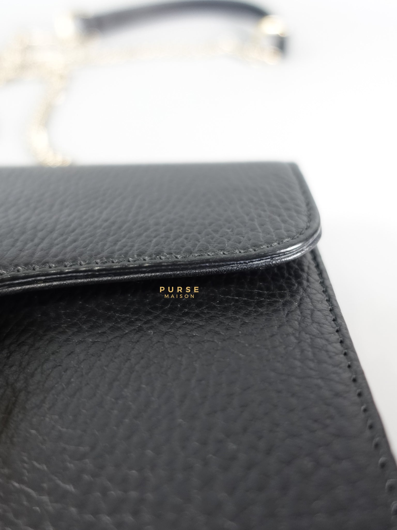 Black Small Dollar Interlocking G Crossbody Chain Strap | Purse Maison Luxury Bags Shop