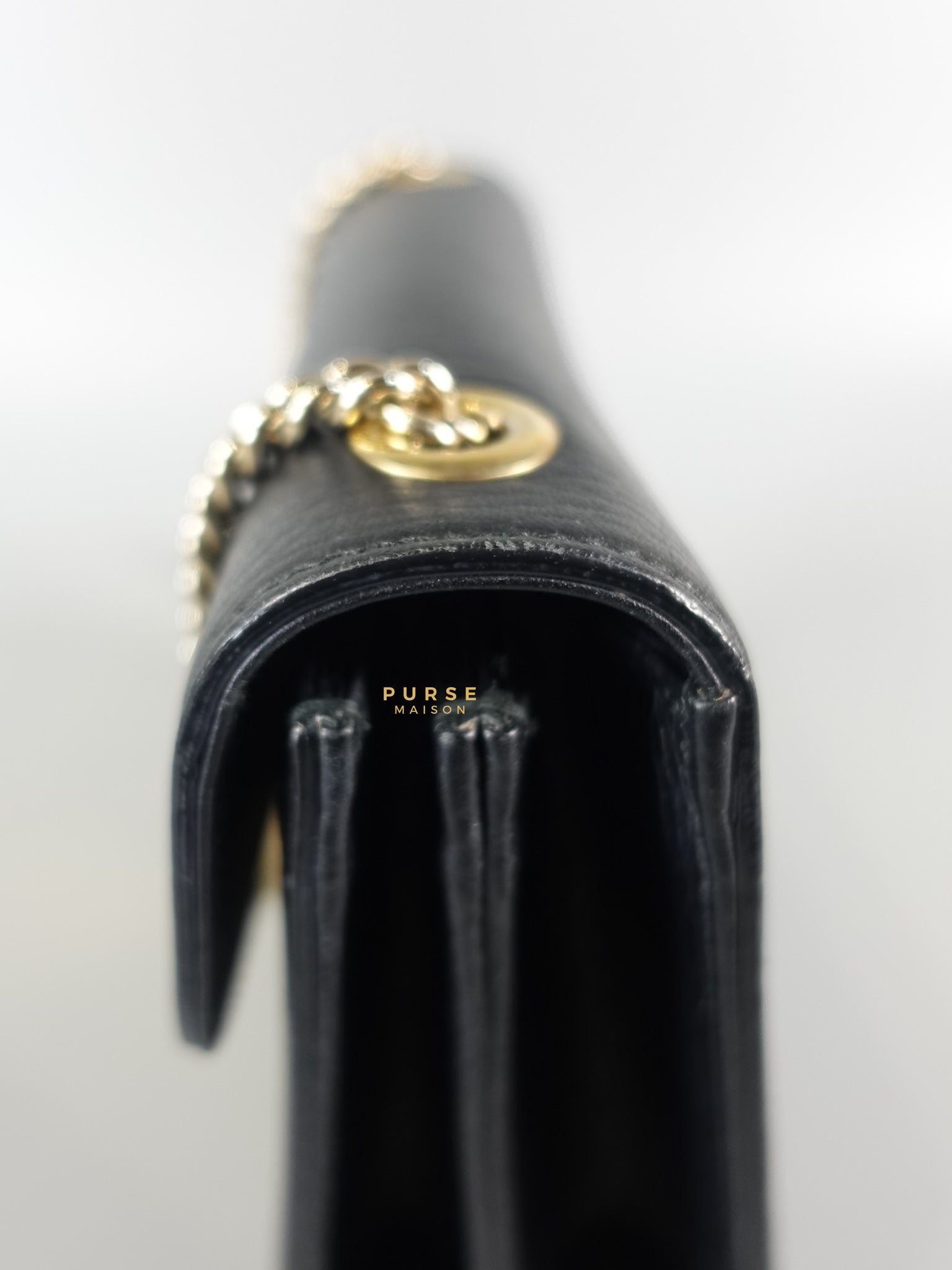 Black Small Dollar Interlocking G Crossbody Chain Strap | Purse Maison Luxury Bags Shop