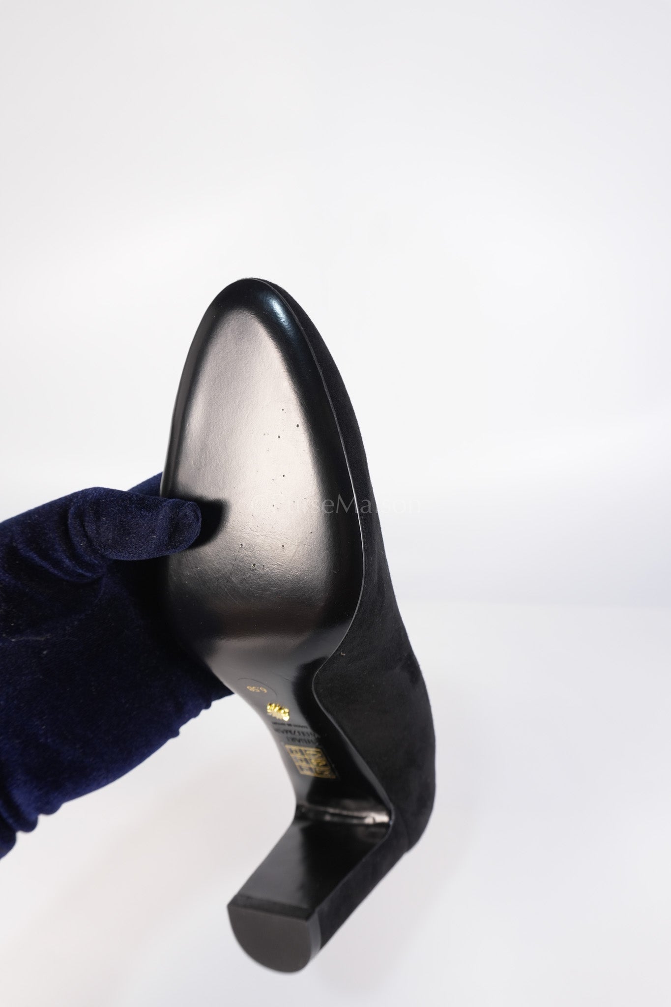 Black Suede Pumps Size 37 EU(23.5cm) | Purse Maison Luxury Bags Shop