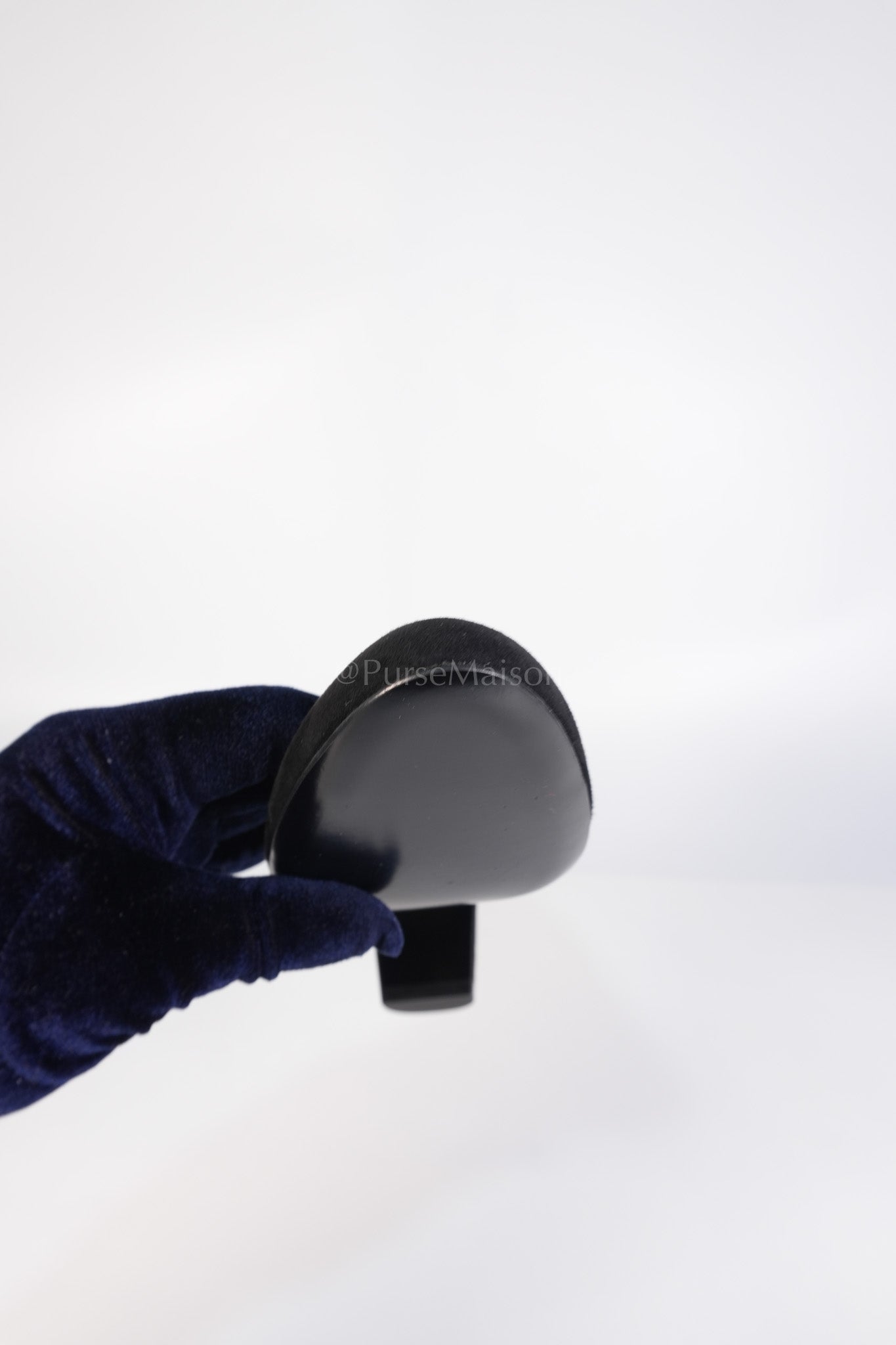 Black Suede Pumps Size 37 EU(23.5cm) | Purse Maison Luxury Bags Shop