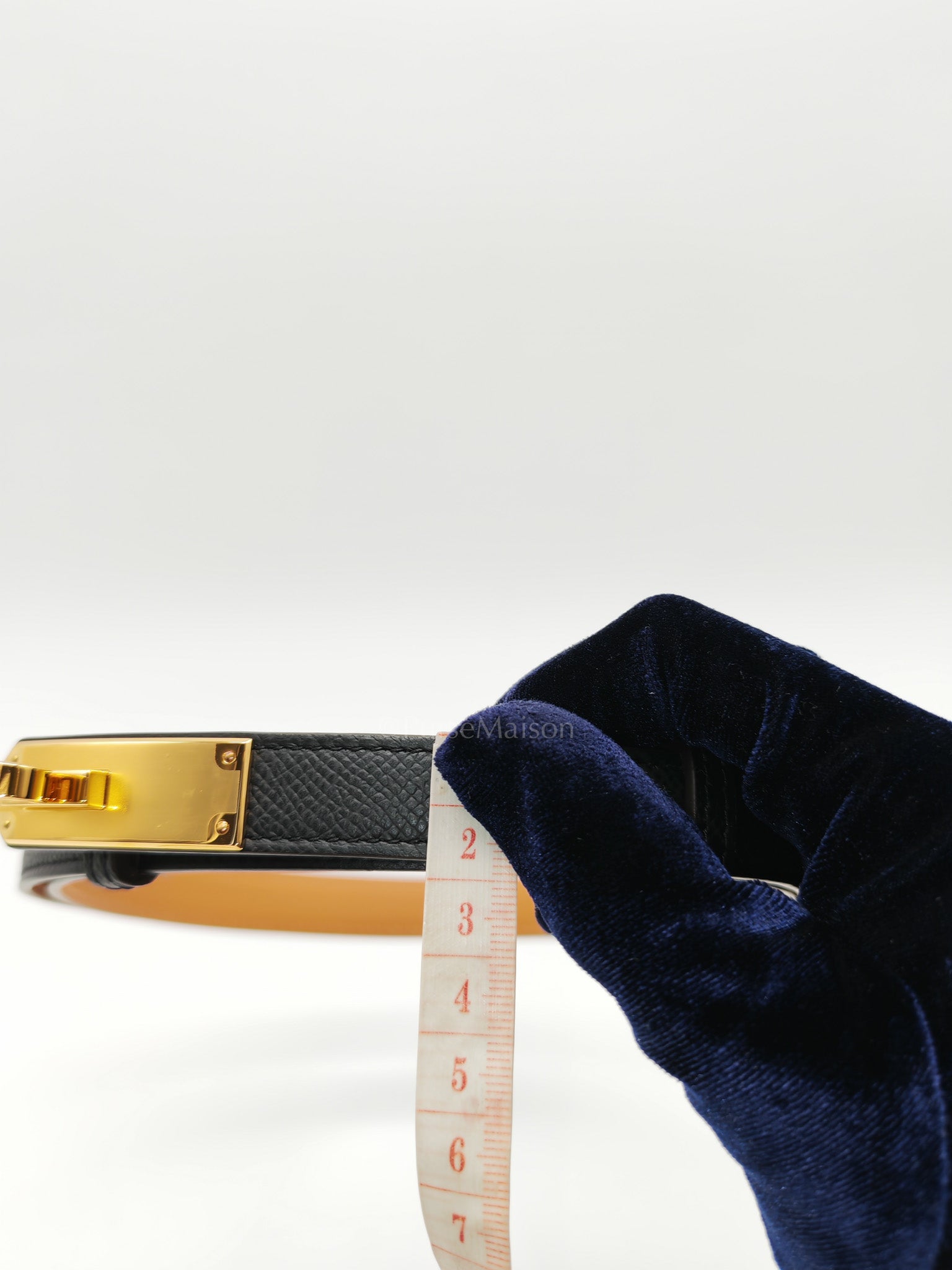 Kelly Belt in Black Epsom Leather & Gold Hardware Stamp G(2026)