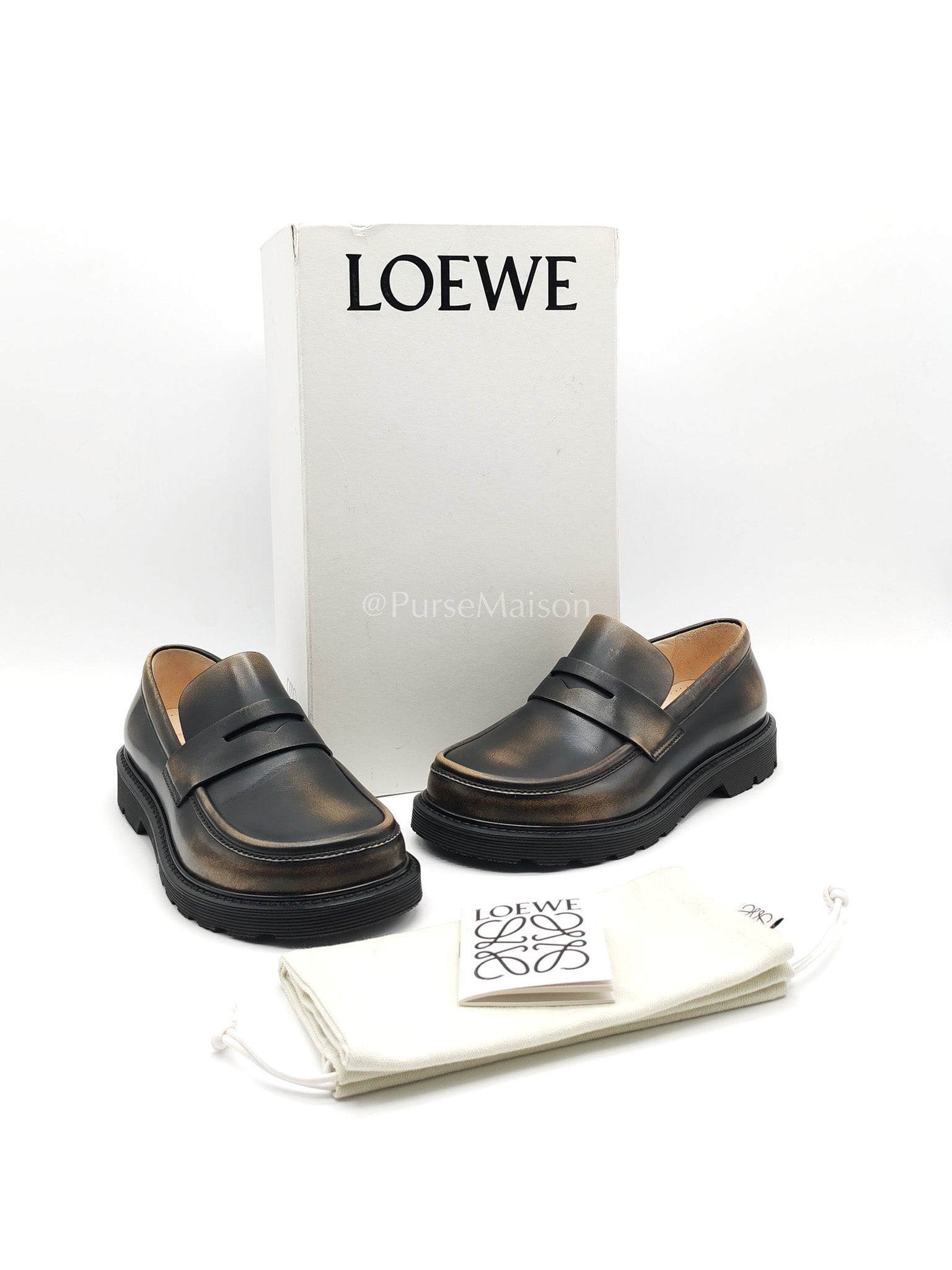 Blaze Leather Loafer Size (7 US/37 EU/23.5 cm) | Purse Maison Luxury Bags Shop