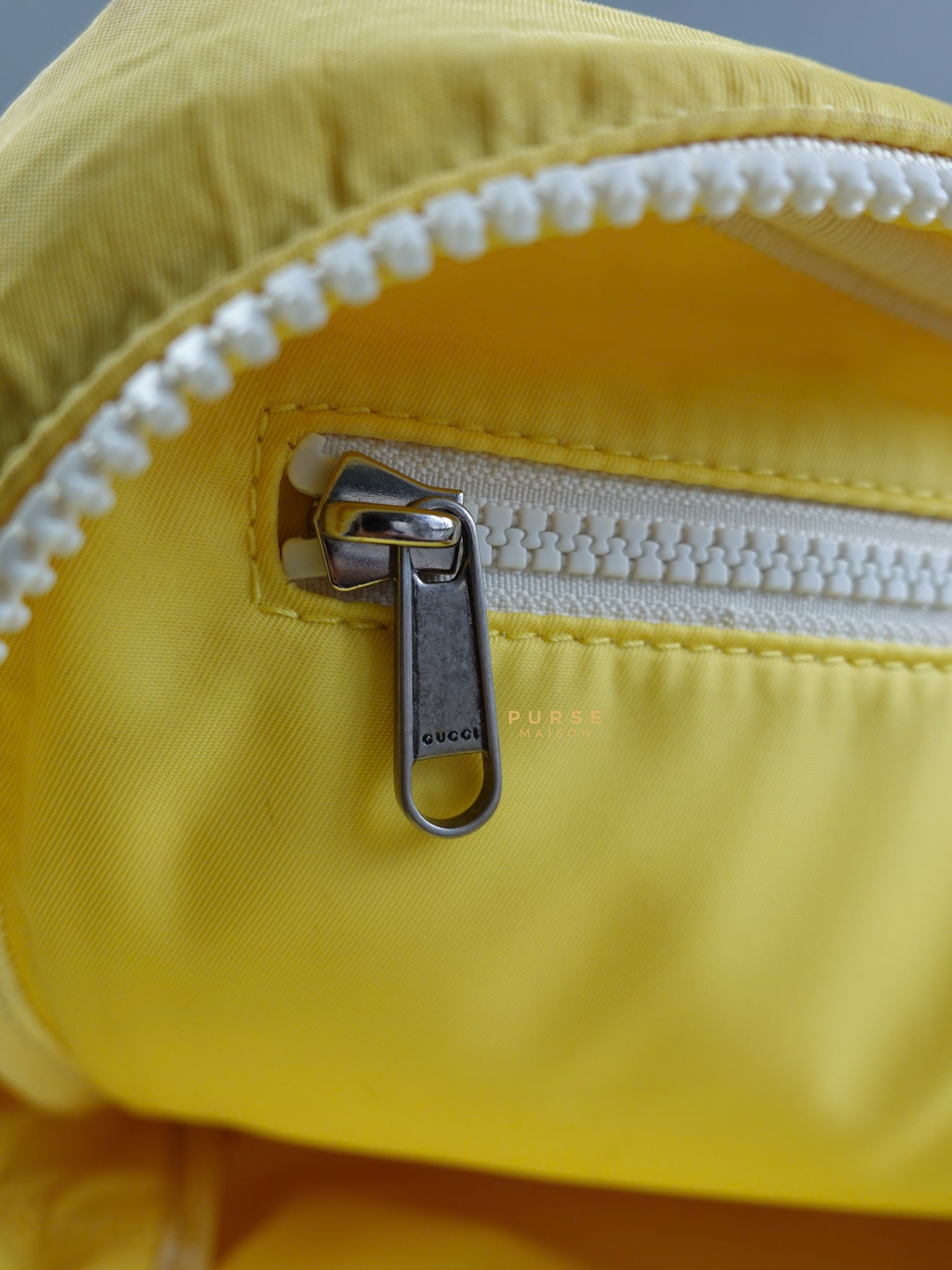 Blind for Love Interlocking GG Logo Yellow Backpack | Purse Maison Luxury Bags Shop