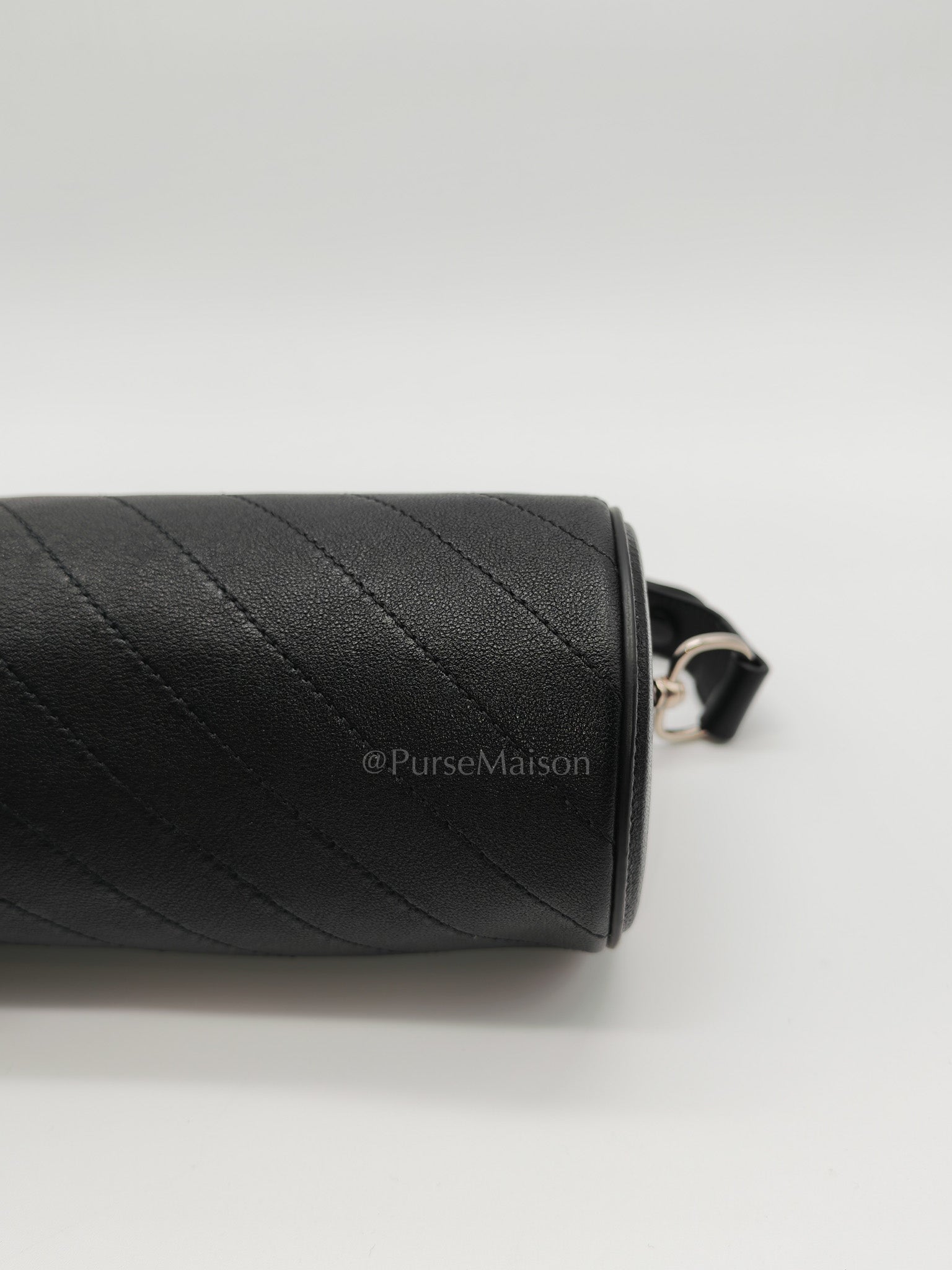 Blondie Mini Barrel Bag in Black Calfskin Leather Shoulder Bag | Purse Maison Luxury Bags Shop