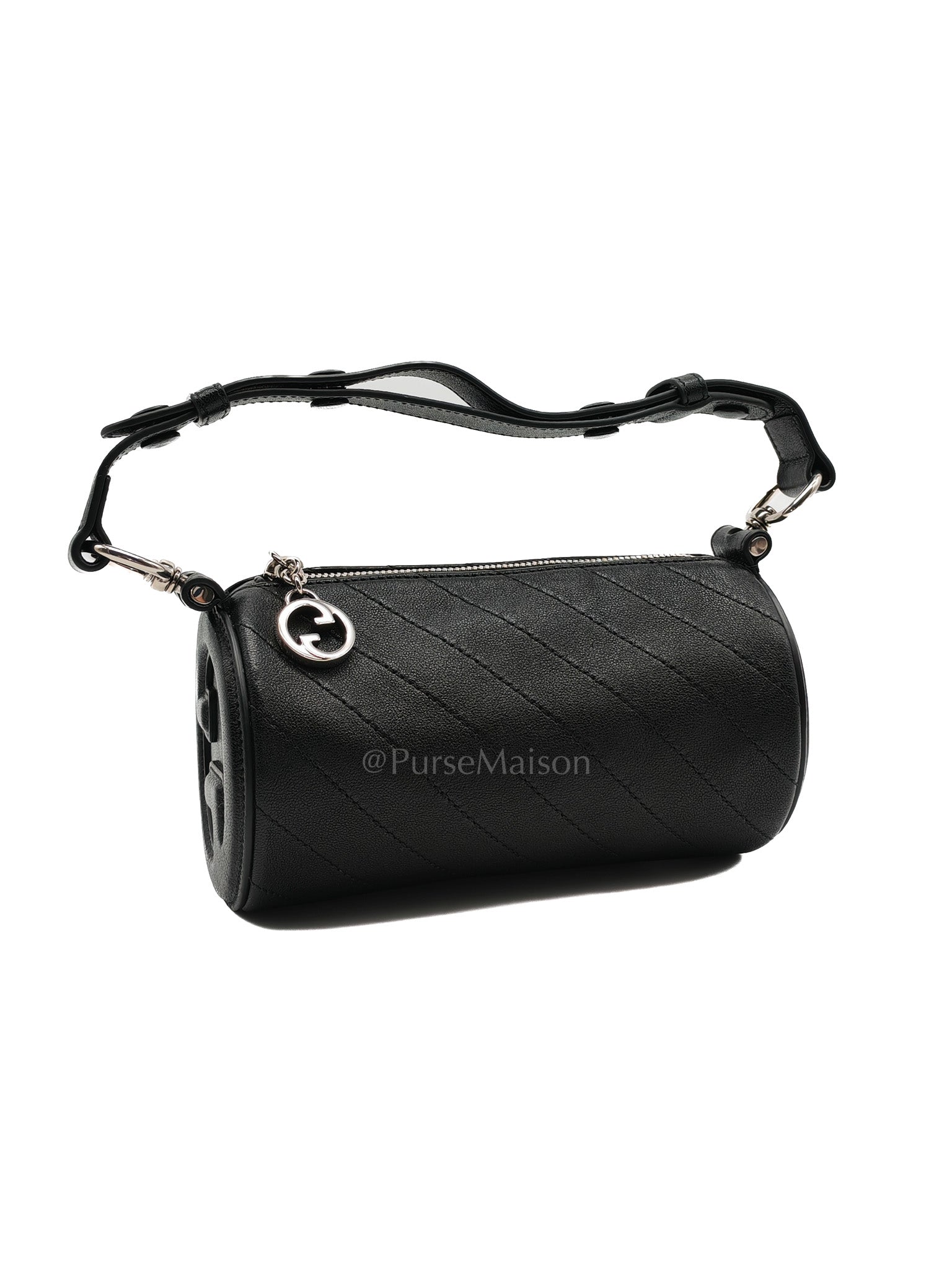 Blondie Mini Barrel Bag in Black Calfskin Leather Shoulder Bag | Purse Maison Luxury Bags Shop