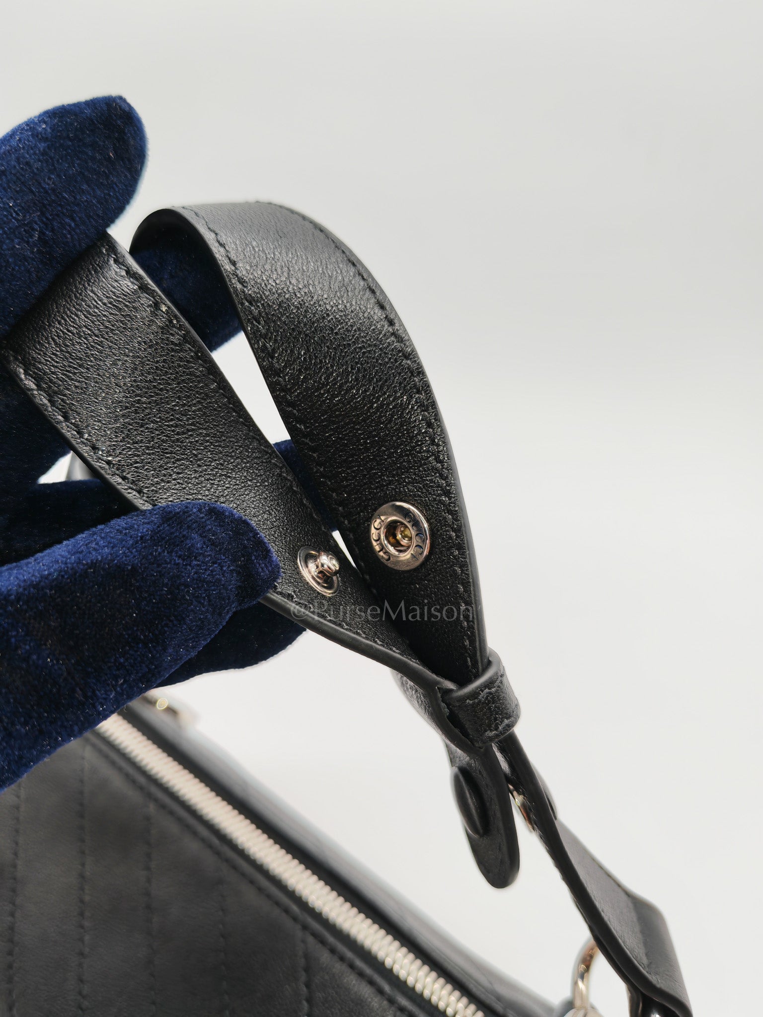 Blondie Mini Barrel Bag in Black Calfskin Leather Shoulder Bag | Purse Maison Luxury Bags Shop