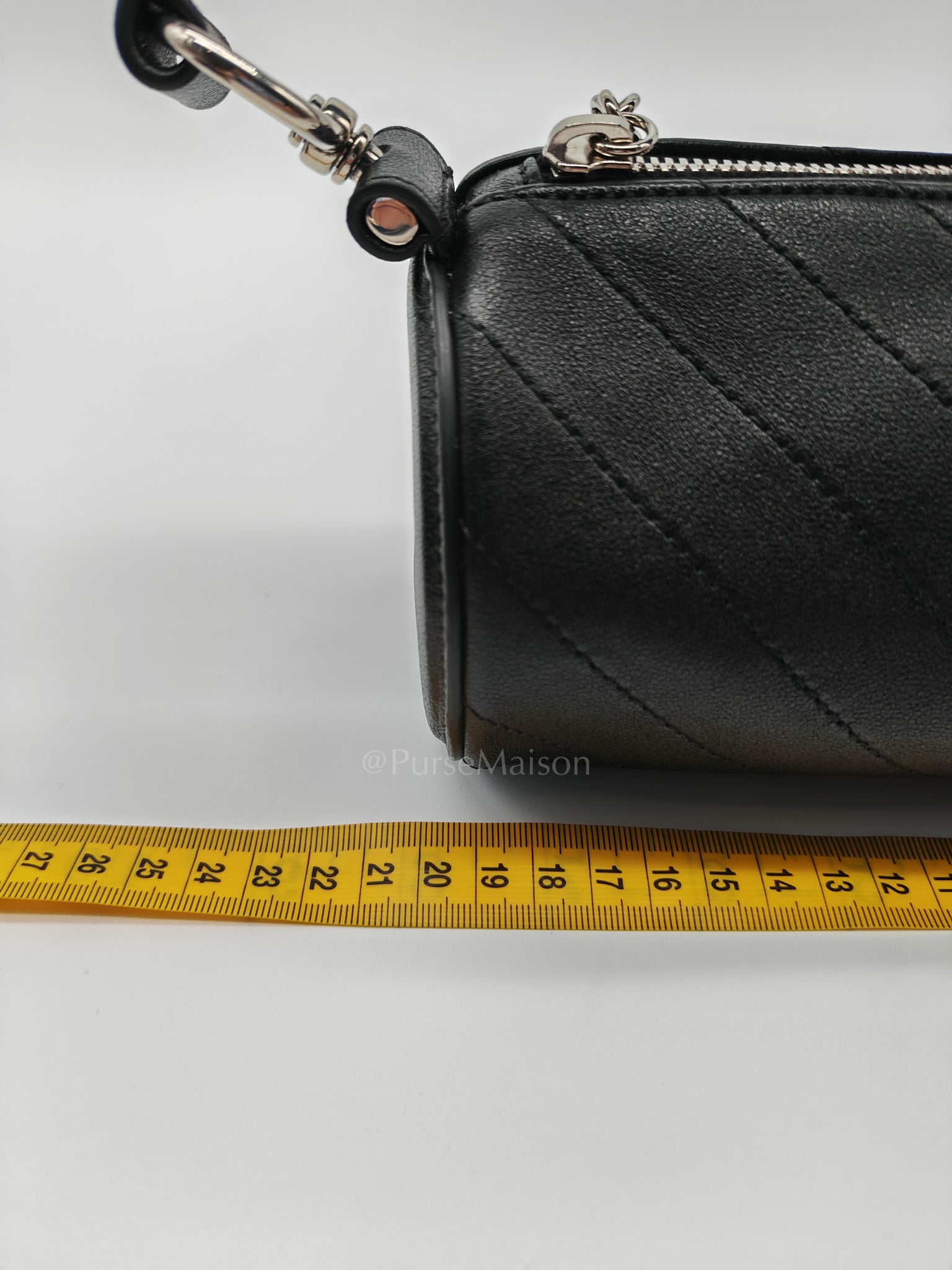 Blondie Mini Barrel Bag in Black Calfskin Leather Shoulder Bag | Purse Maison Luxury Bags Shop