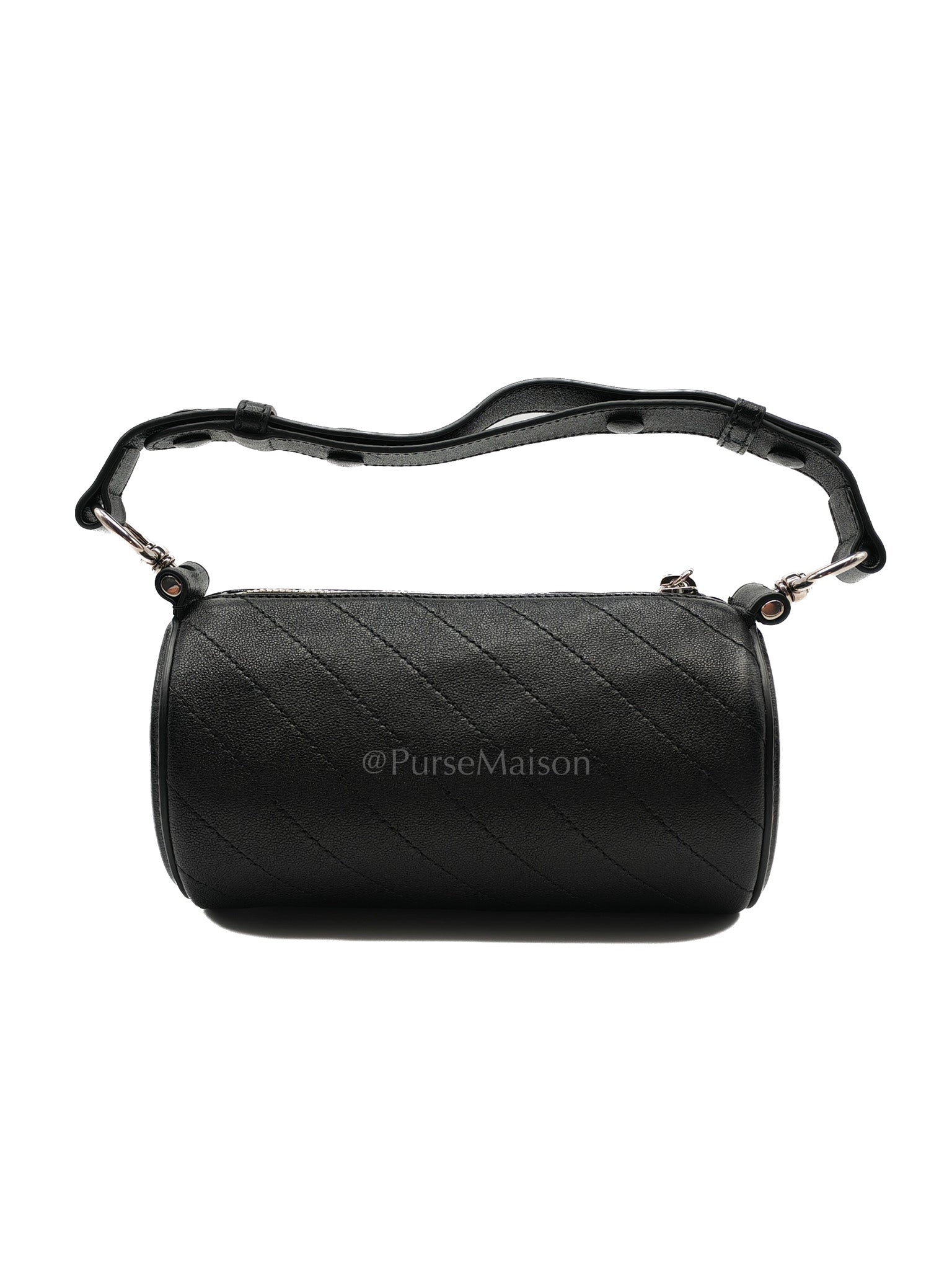 Blondie Mini Barrel Bag in Black Calfskin Leather Shoulder Bag | Purse Maison Luxury Bags Shop