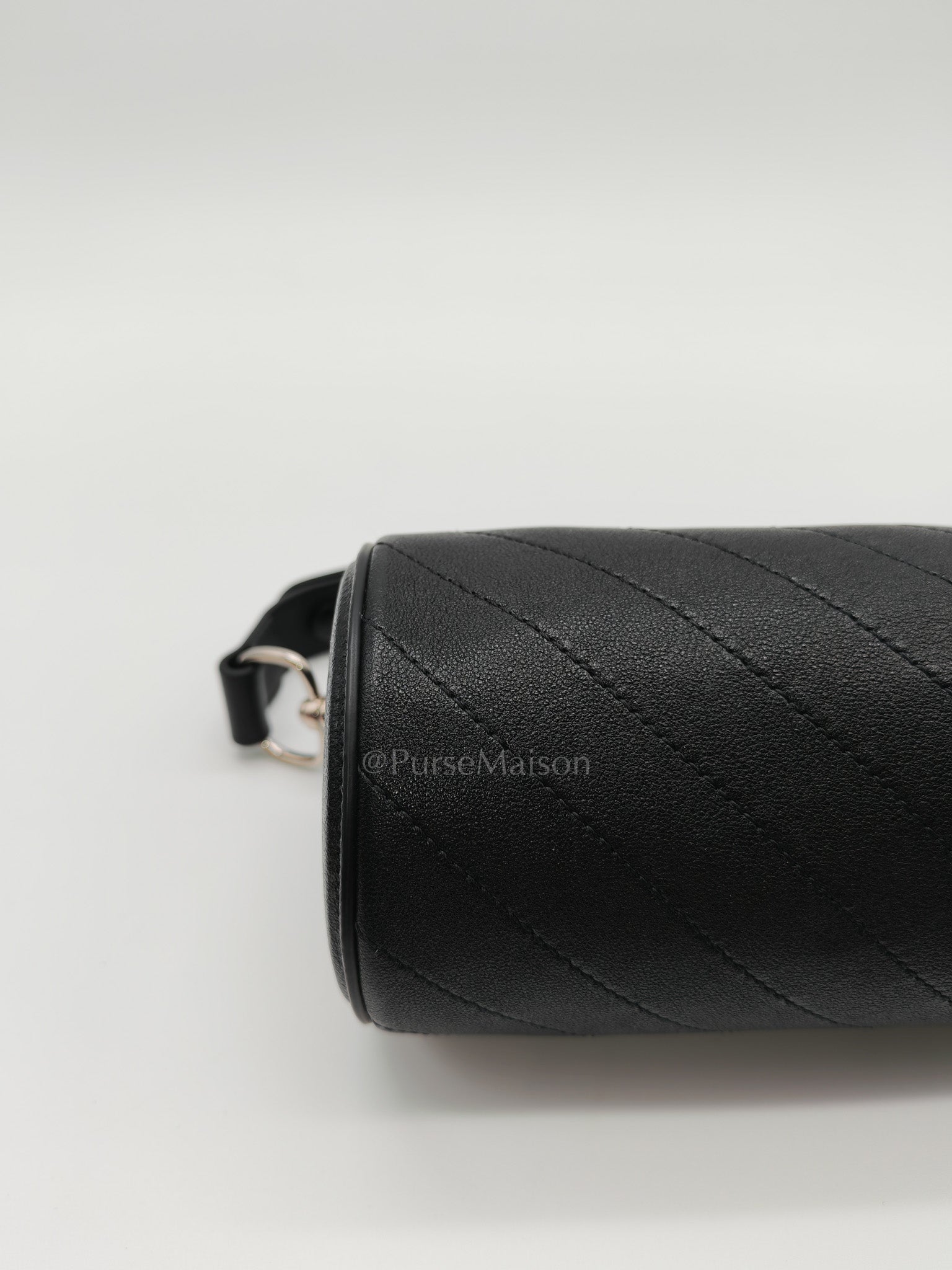 Blondie Mini Barrel Bag in Black Calfskin Leather Shoulder Bag | Purse Maison Luxury Bags Shop