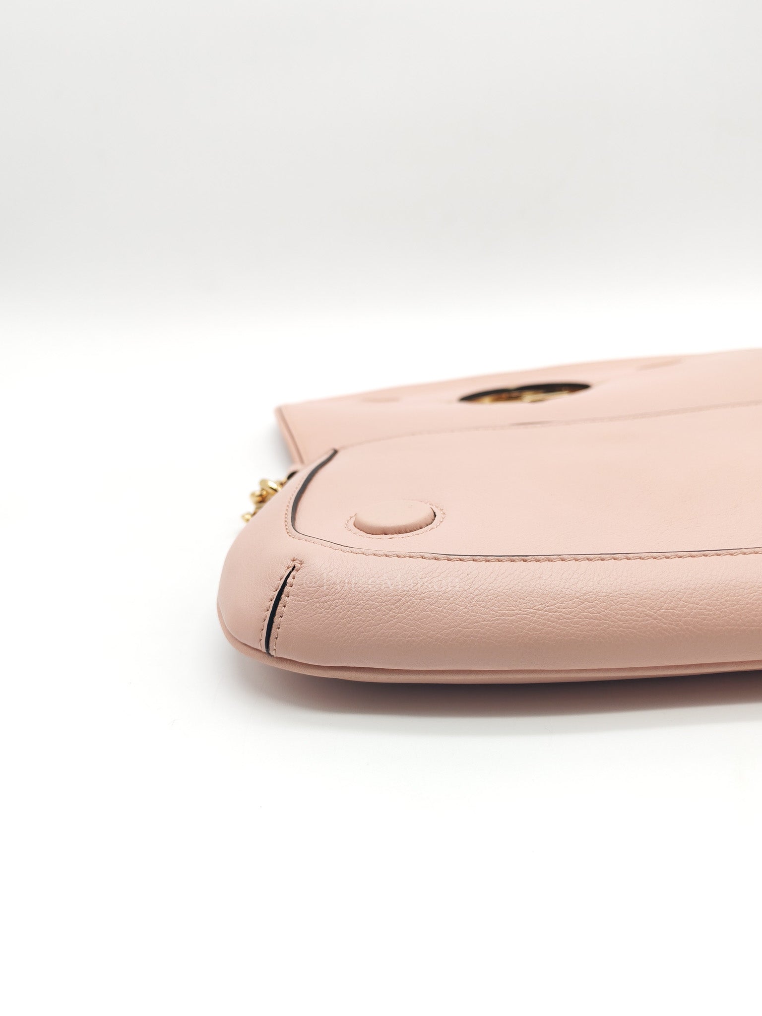 Blondie Shoulder Bag in Powder Pink Interlocking G Emblem Calfskin Leather | Purse Maison Luxury Bags Shop