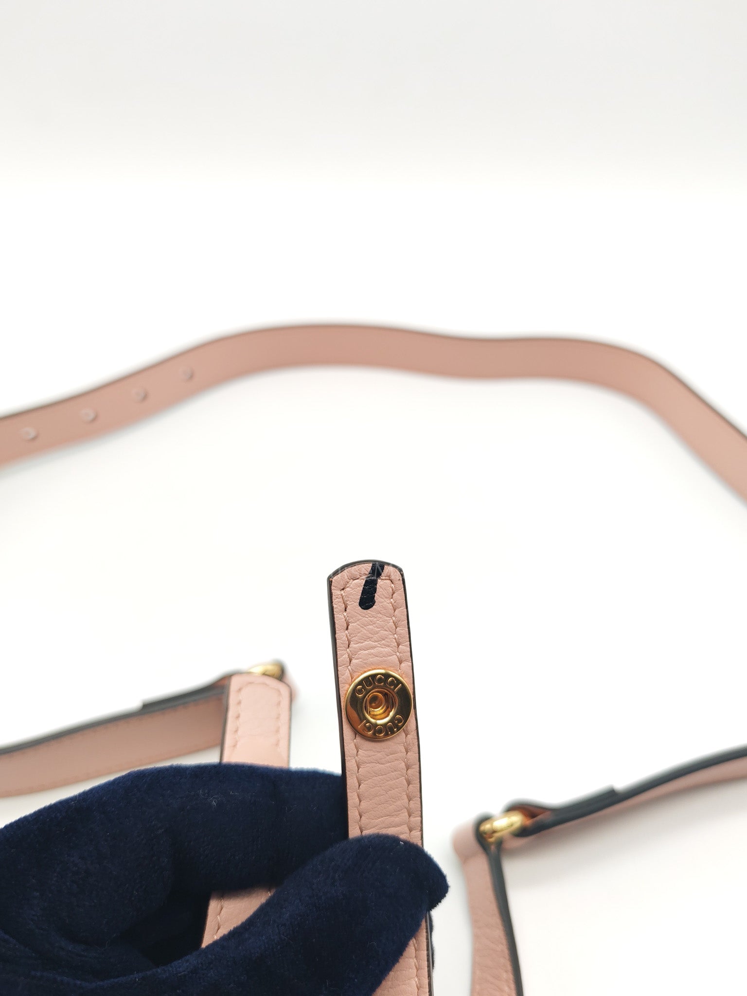 Blondie Shoulder Bag in Powder Pink Interlocking G Emblem Calfskin Leather | Purse Maison Luxury Bags Shop