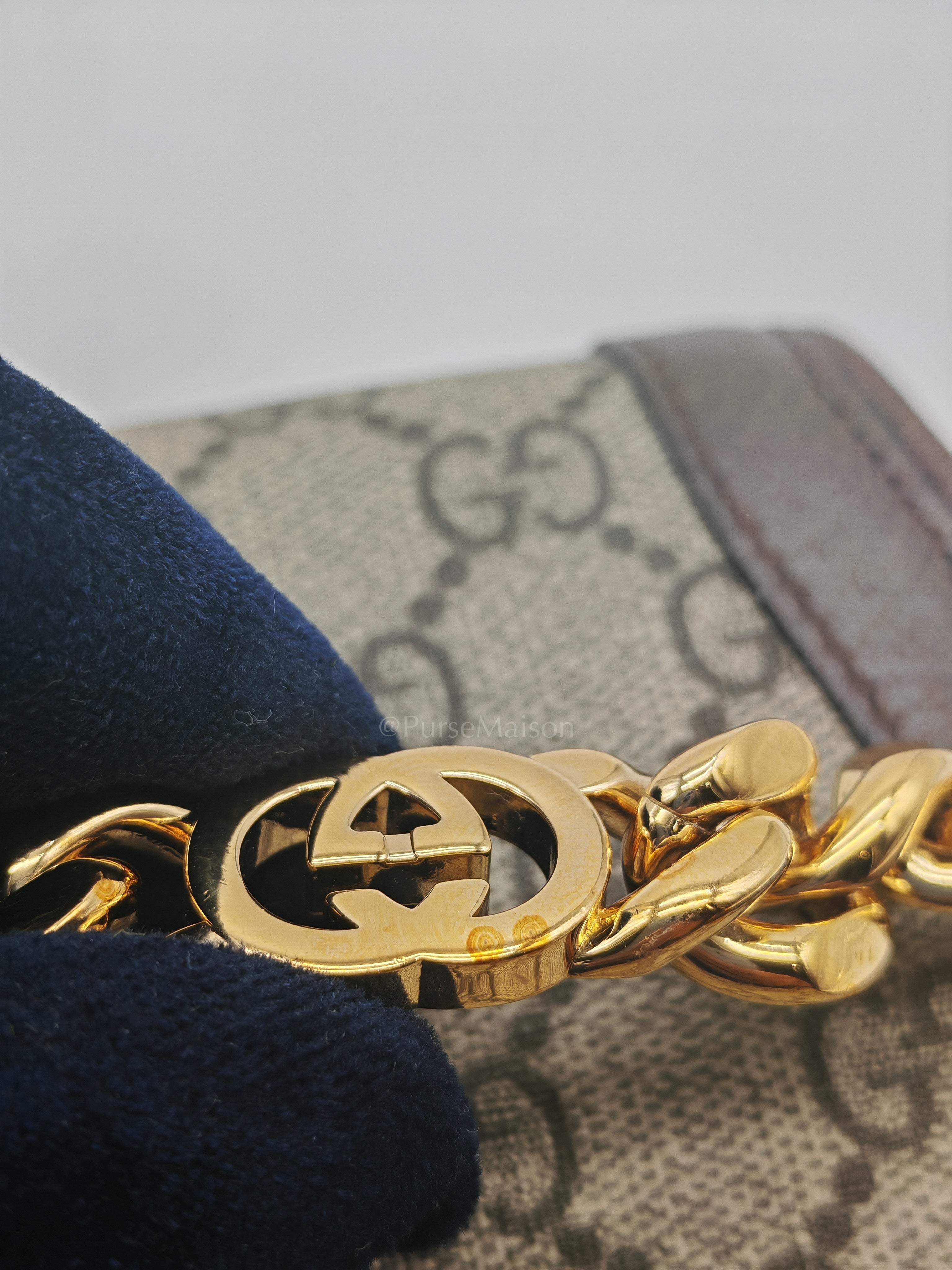 Blondie Shoulder Bag Small in GG Supreme Canvas & Gold Hardware | Purse Maison Luxury Bags Shop
