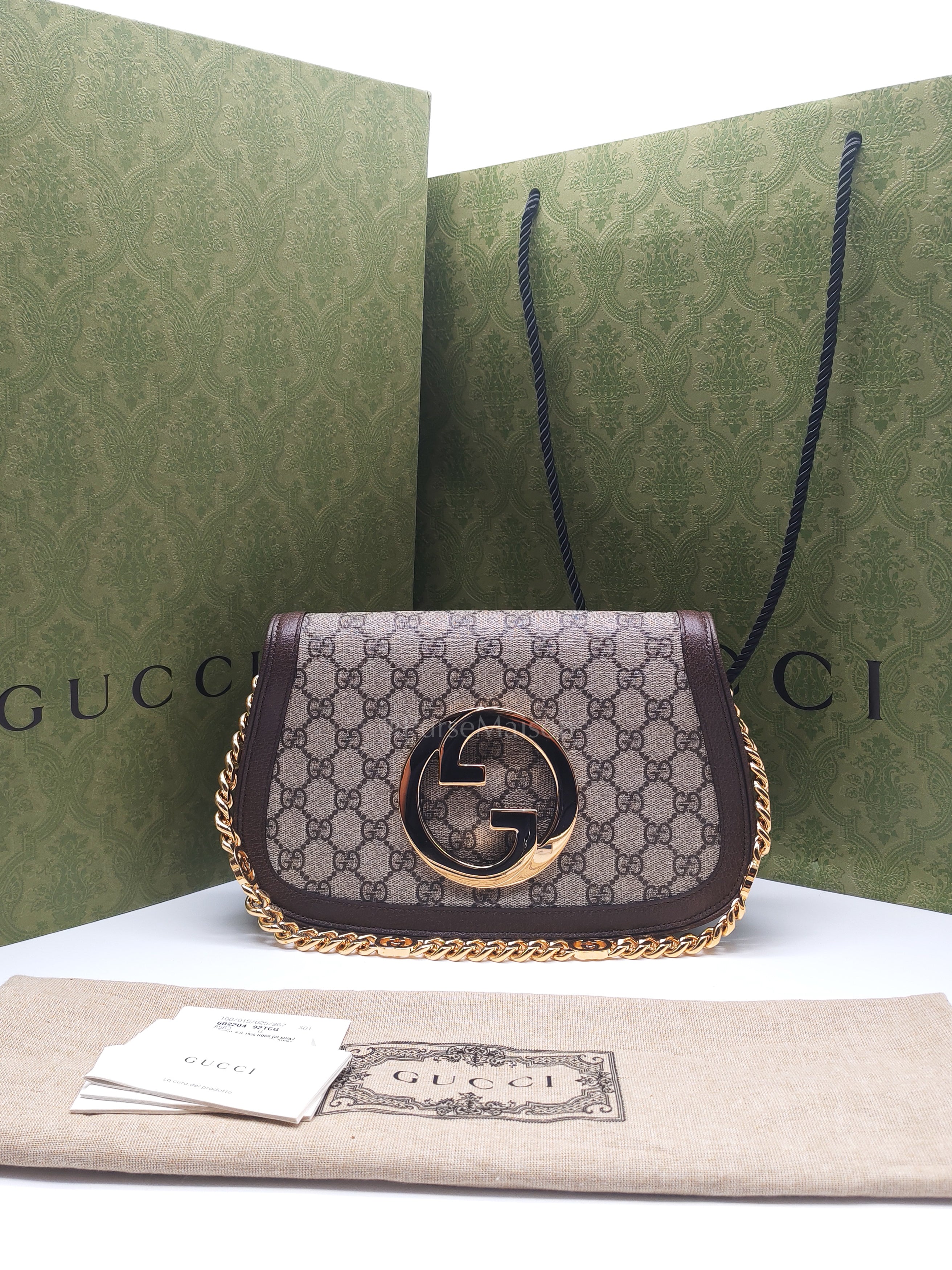 Blondie Shoulder Bag Small in GG Supreme Canvas & Gold Hardware | Purse Maison Luxury Bags Shop