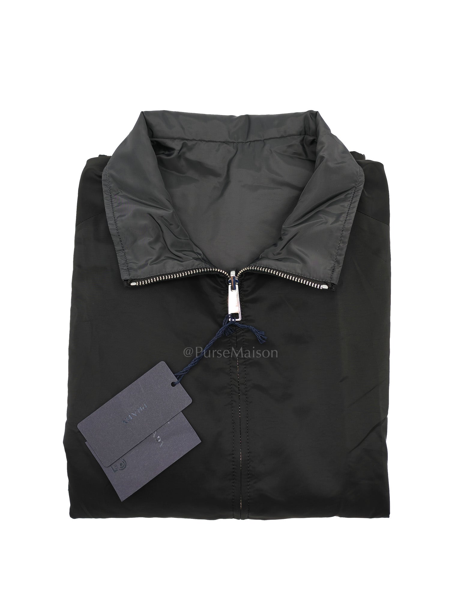 Blouson Reversible Black Nylon Jacket Size 50 | Purse Maison Luxury Bags Shop