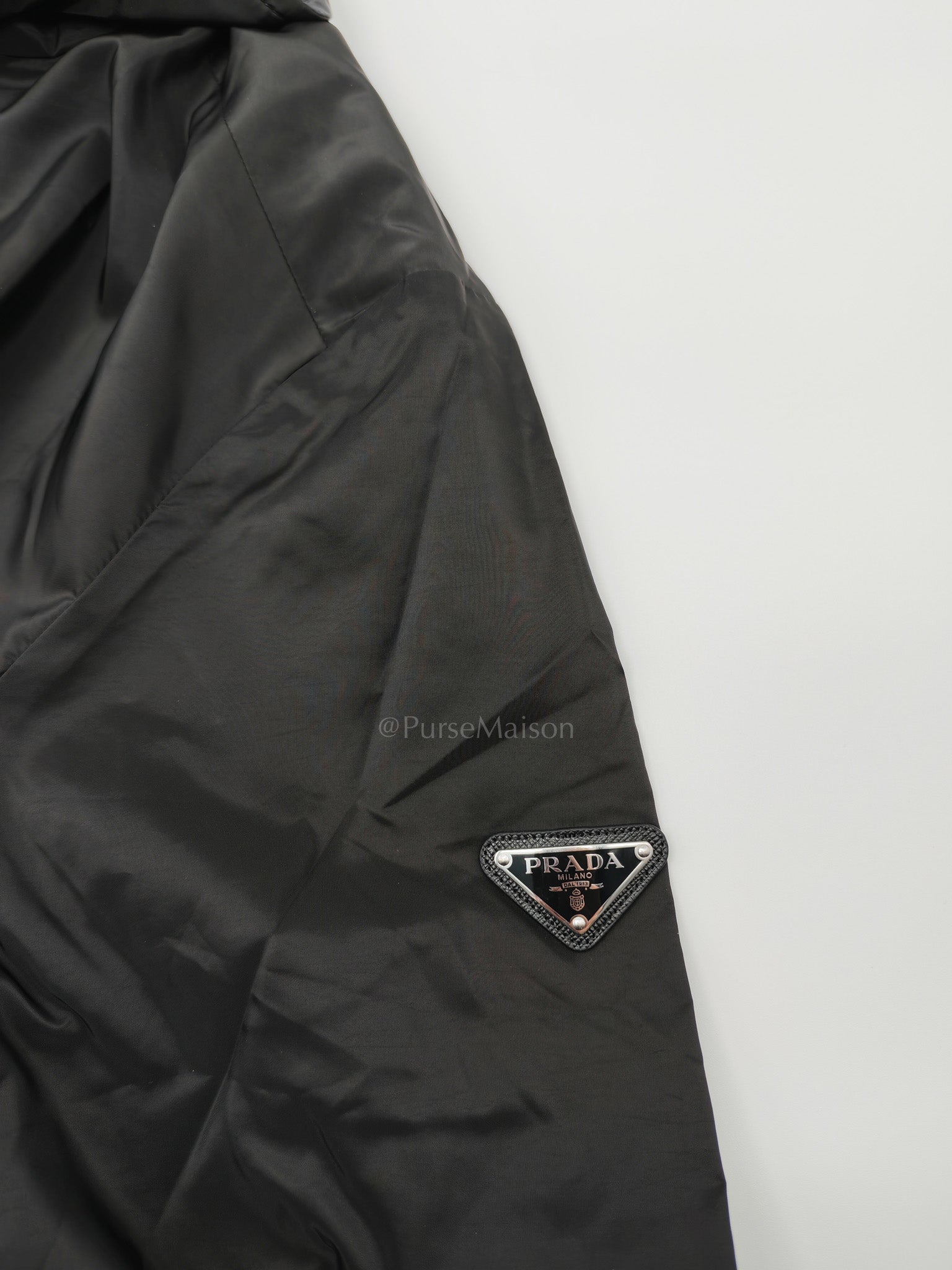 Blouson Reversible Black Nylon Jacket Size 50 | Purse Maison Luxury Bags Shop