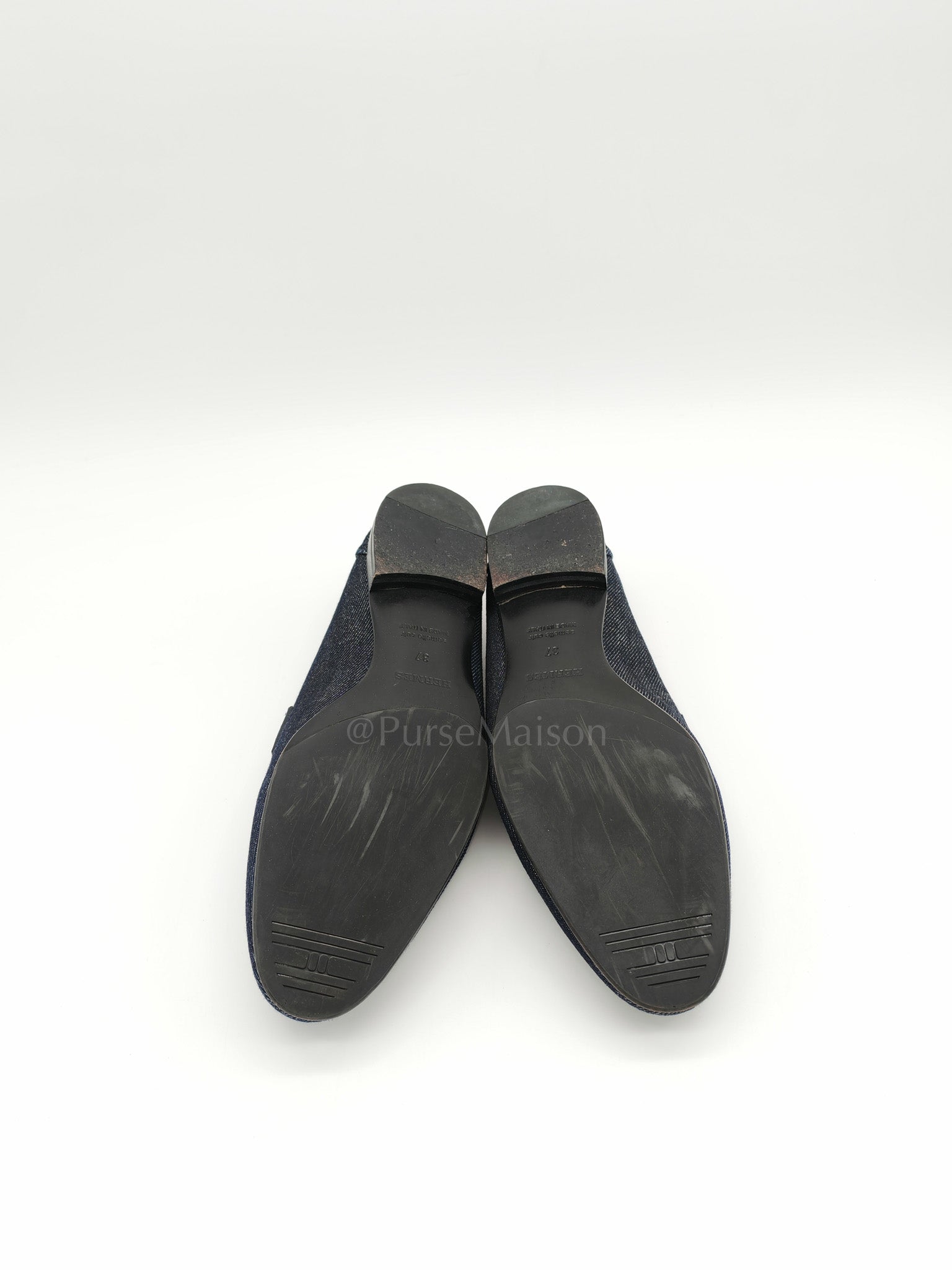 Blue Royale Denim Loafer Size 37 EU (25cm) | Purse Maison Luxury Bags Shop
