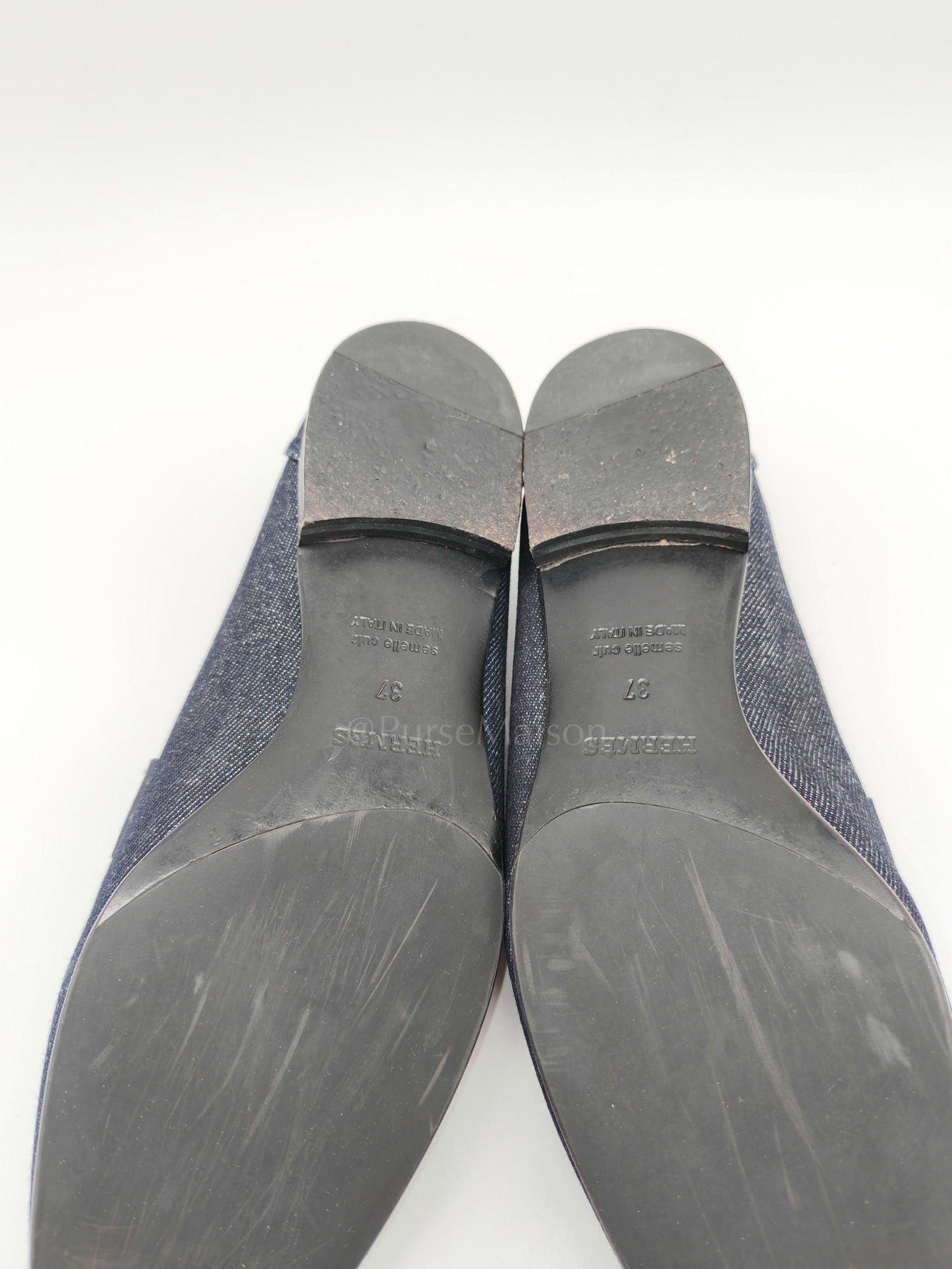 Blue Royale Denim Loafer Size 37 EU (25cm) | Purse Maison Luxury Bags Shop