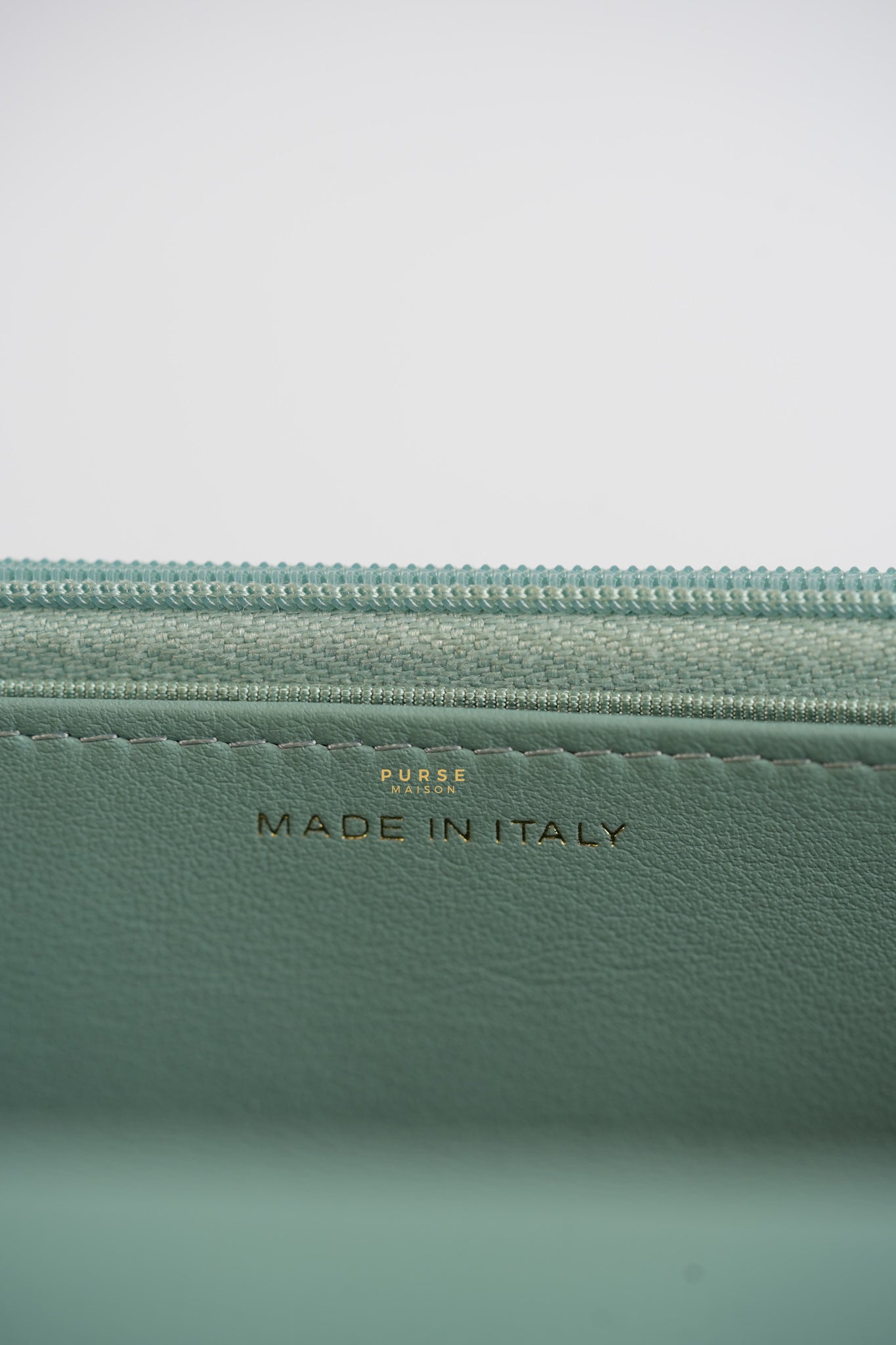 Blue Wallet on Chain (WOC) in Caviar Leather Silver Hardware Series 29 | Purse Maison Luxury Bags Shop