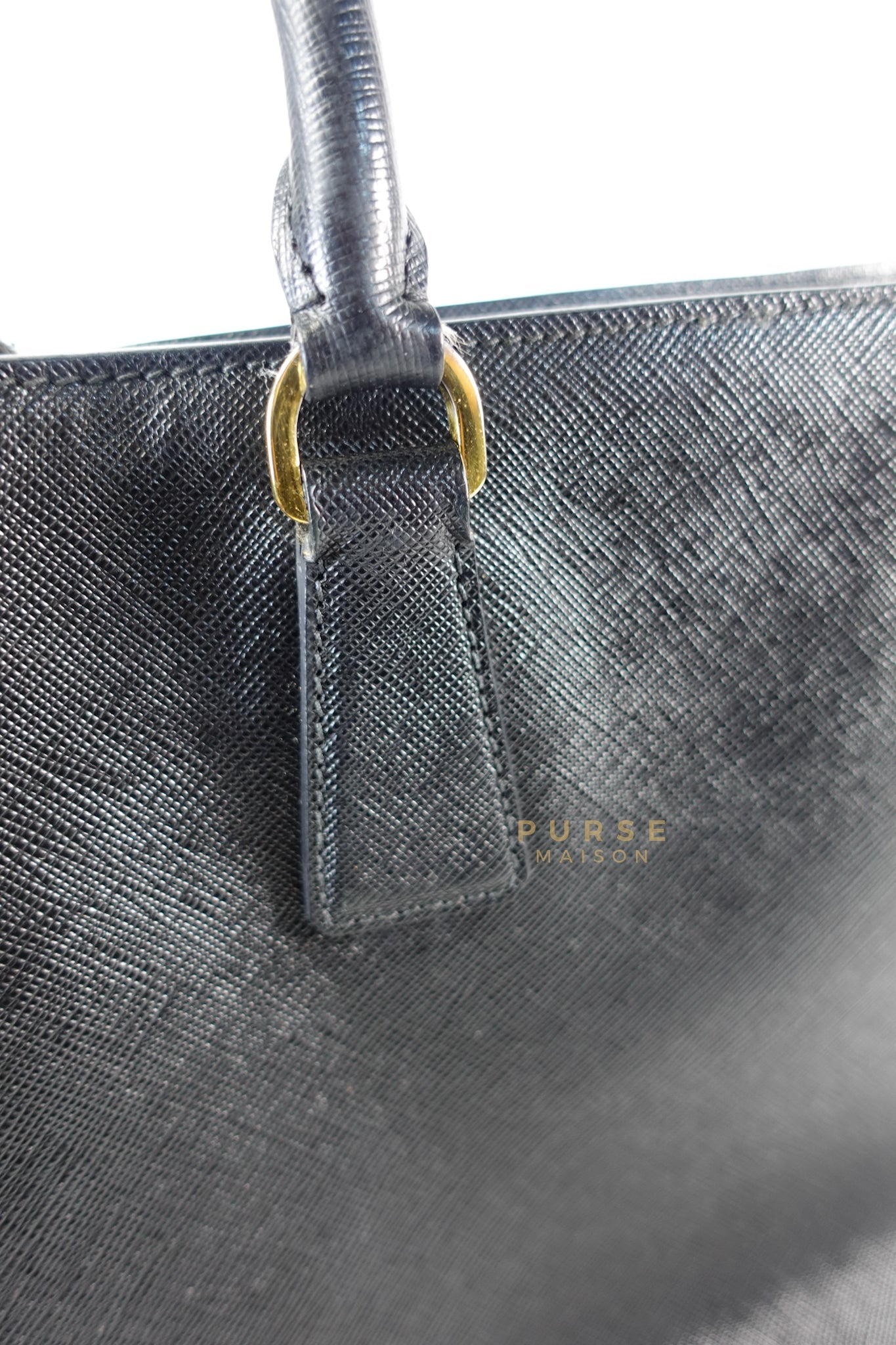 BN1874 Galleria Single Zip Large in Black Soft Calf Bag | Purse Maison Luxury Bags Shop