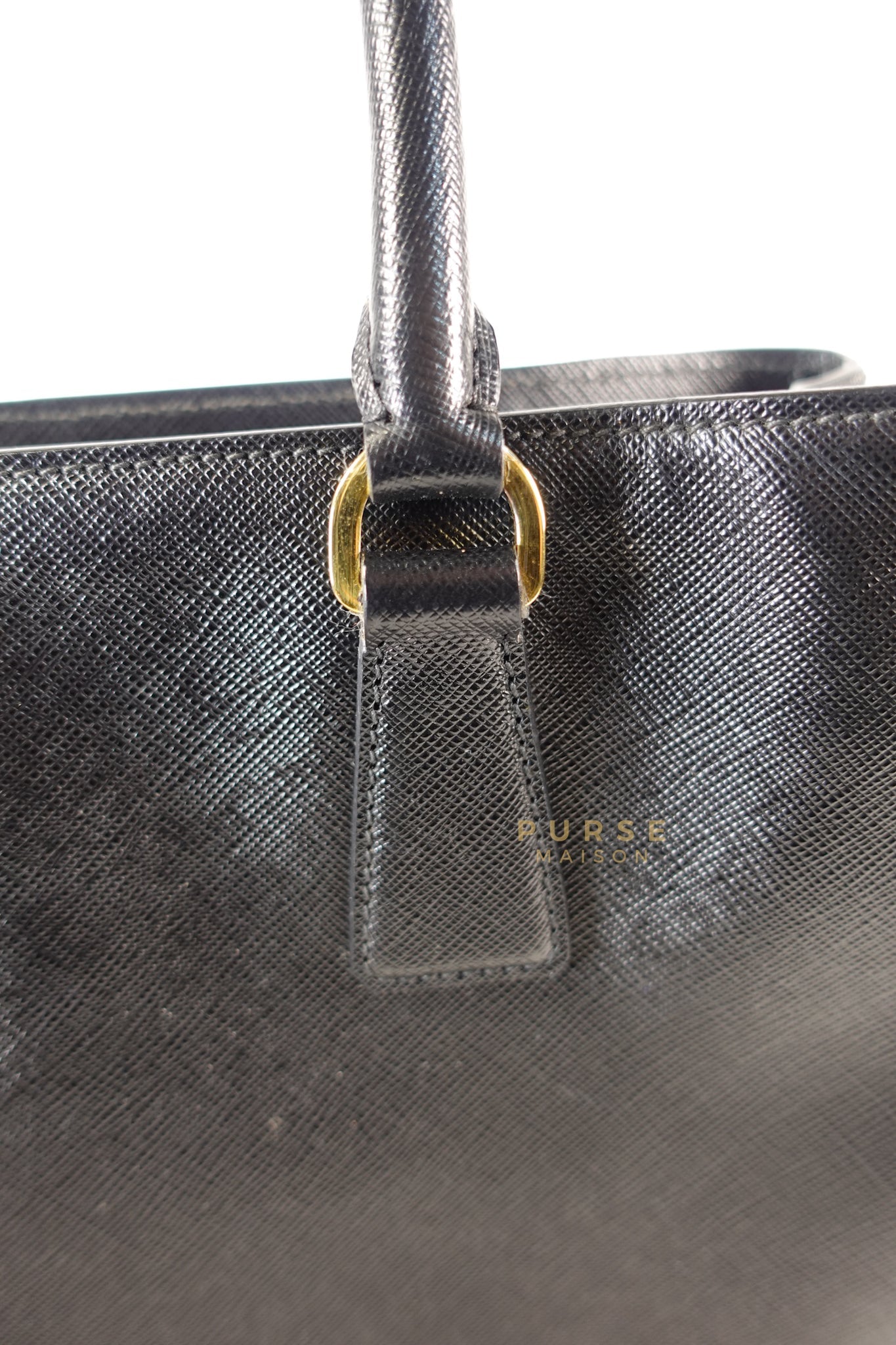 BN1874 Galleria Single Zip Large in Black Soft Calf Bag | Purse Maison Luxury Bags Shop