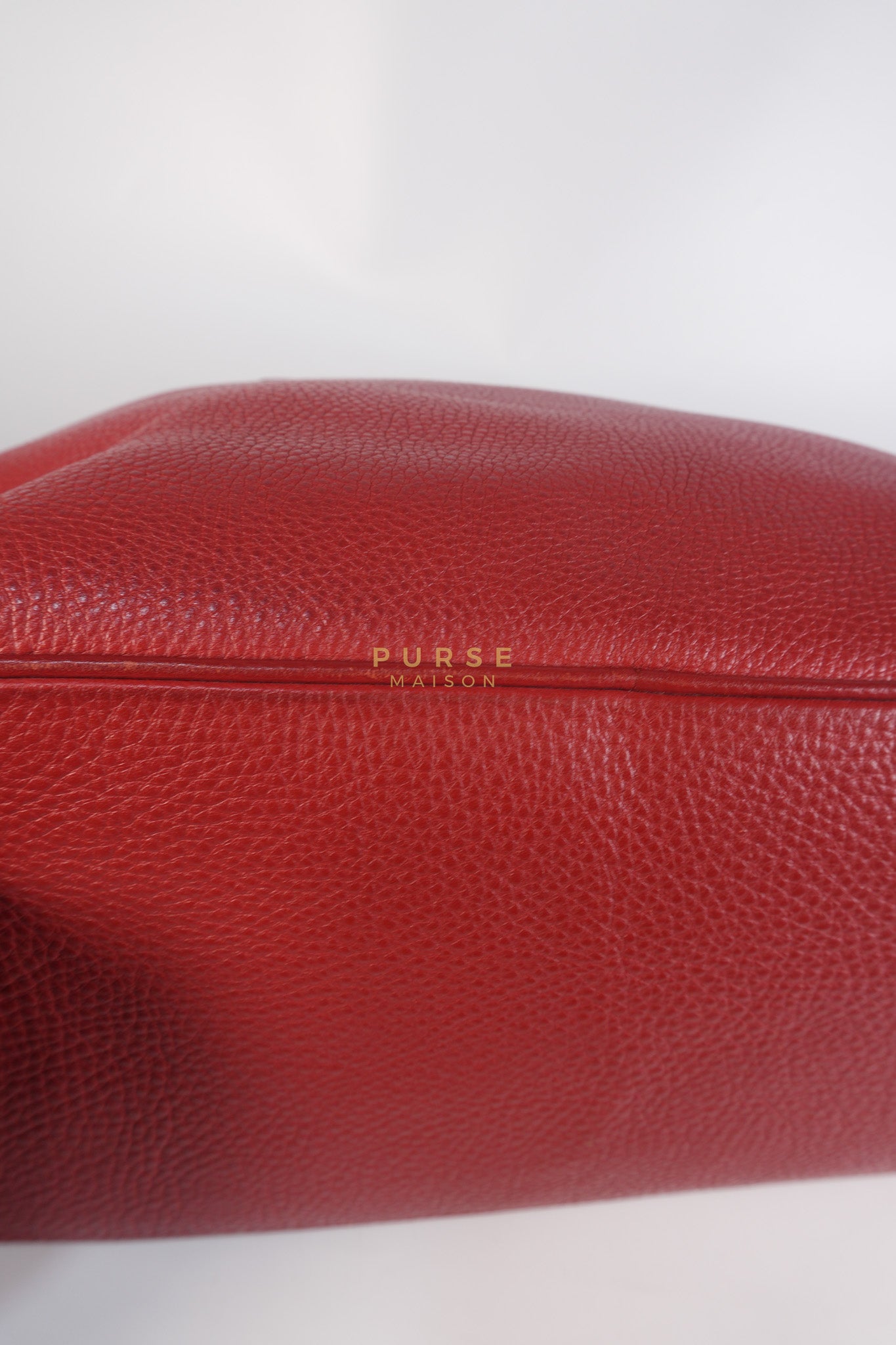 BN2423 Vitello Daino Rosso Leather Top Handle Bag | Purse Maison Luxury Bags Shop