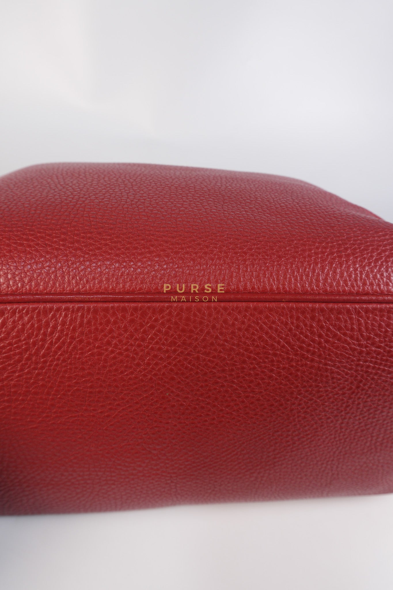 BN2423 Vitello Daino Rosso Leather Top Handle Bag | Purse Maison Luxury Bags Shop