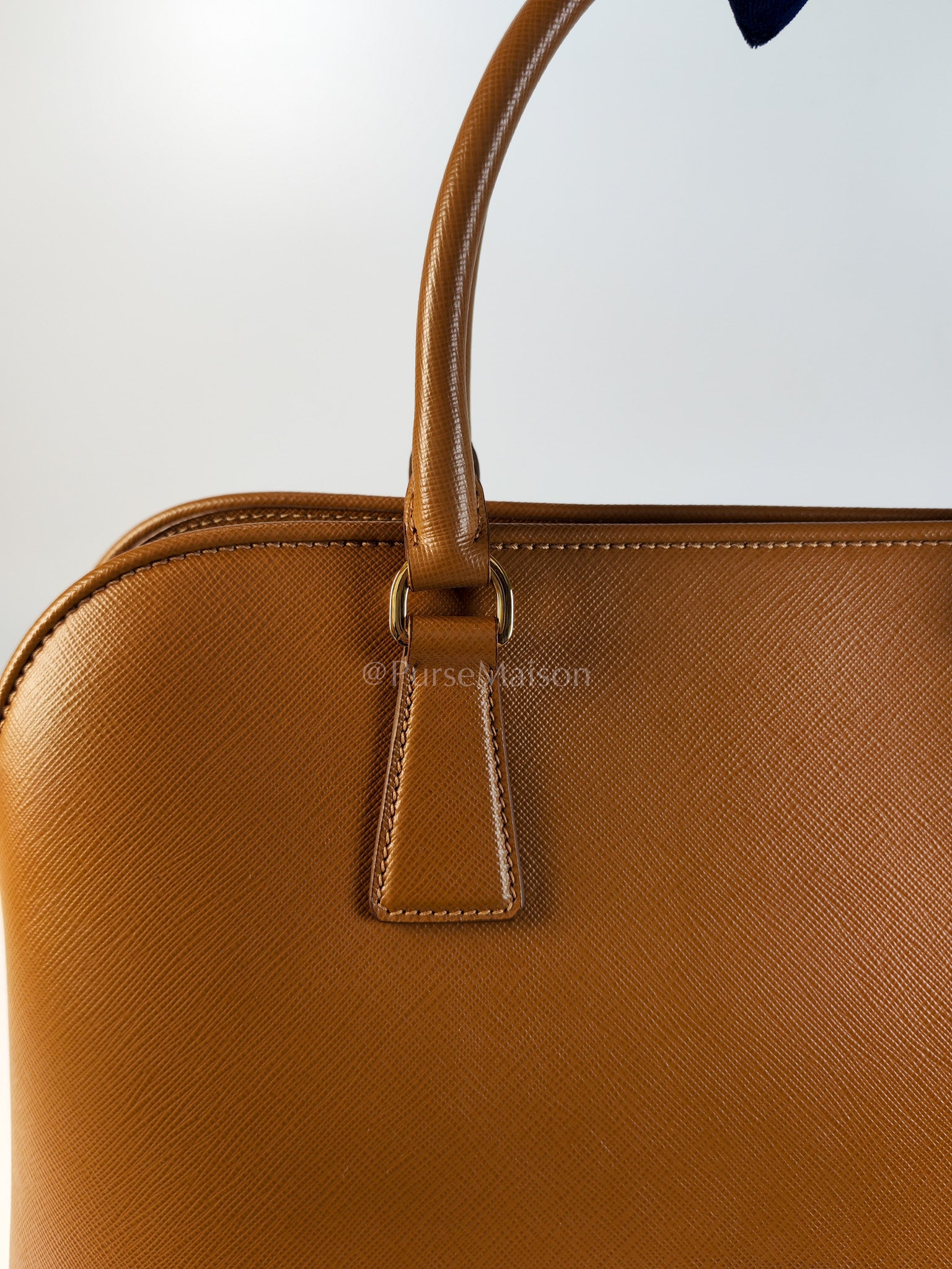 BN2538 Promenade 2Way Bag in Caramel Saffiano Lux Leather Gold Hardware | Purse Maison Luxury Bags Shop