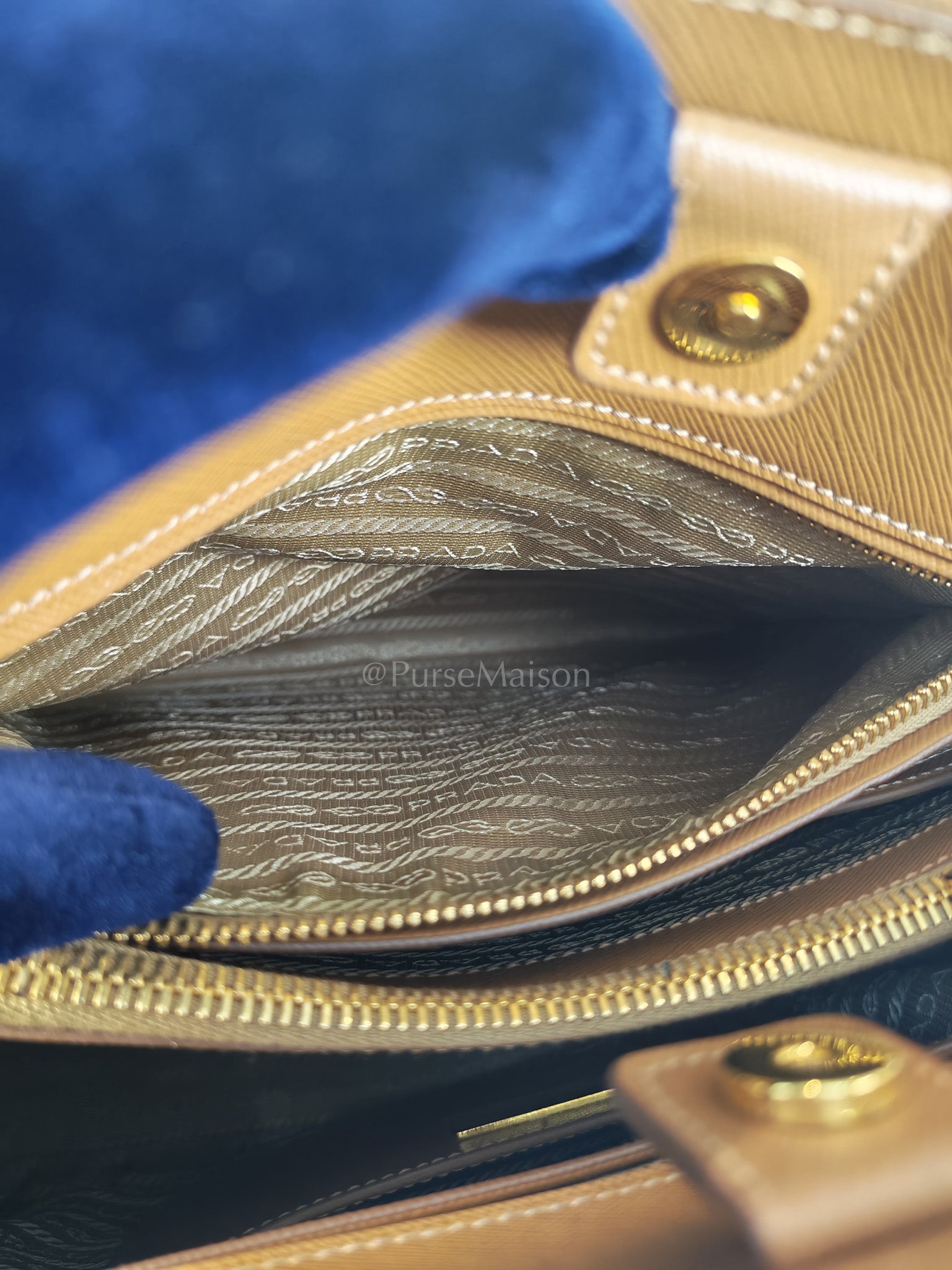 BN2538 Promenade 2Way Bag in Caramel Saffiano Lux Leather Gold Hardware | Purse Maison Luxury Bags Shop