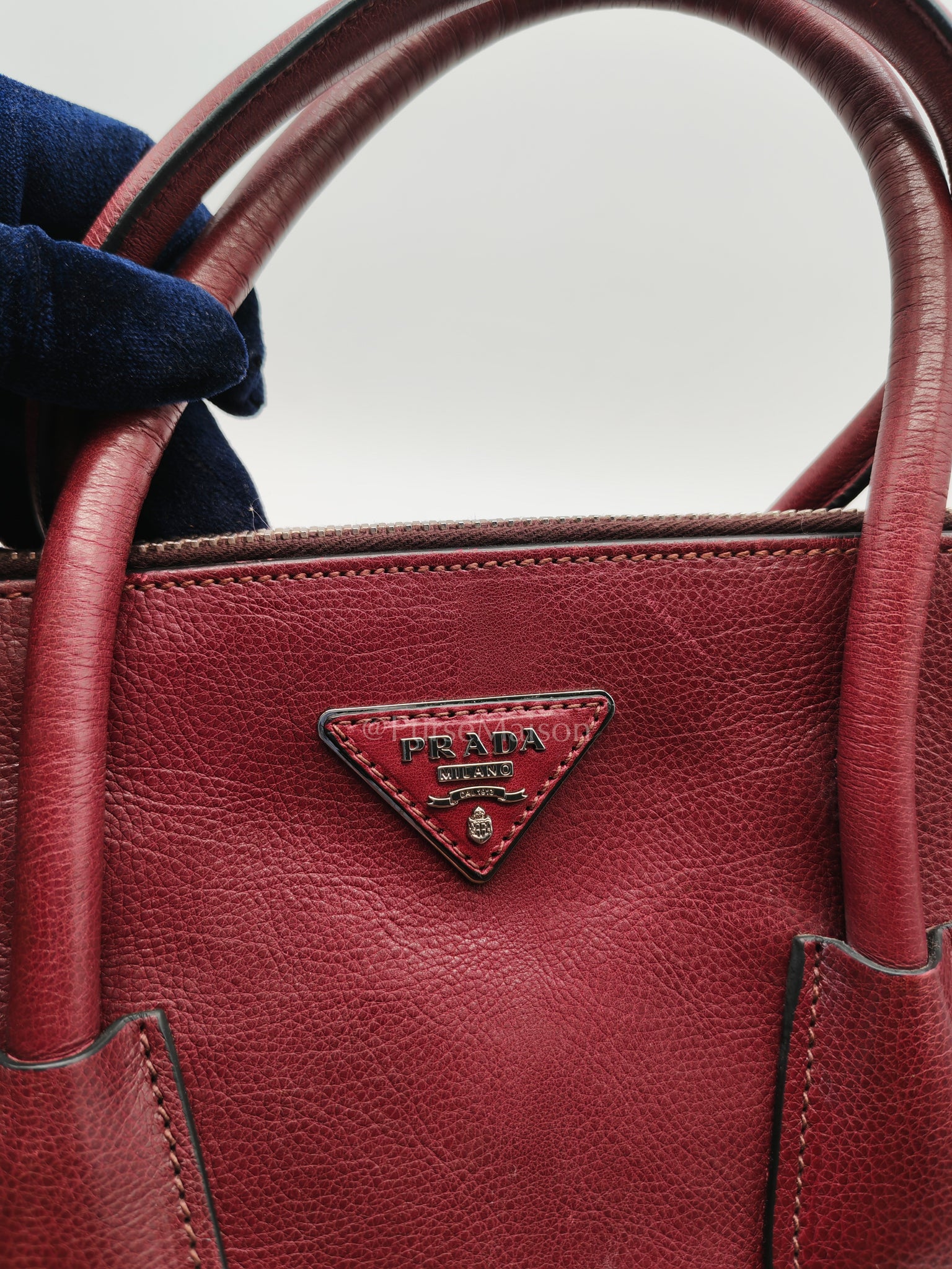 BN2619 Twin Pocket Double Handle Tote Bag in Ametista Glace Calfskin Leather | Purse Maison Luxury Bags Shop