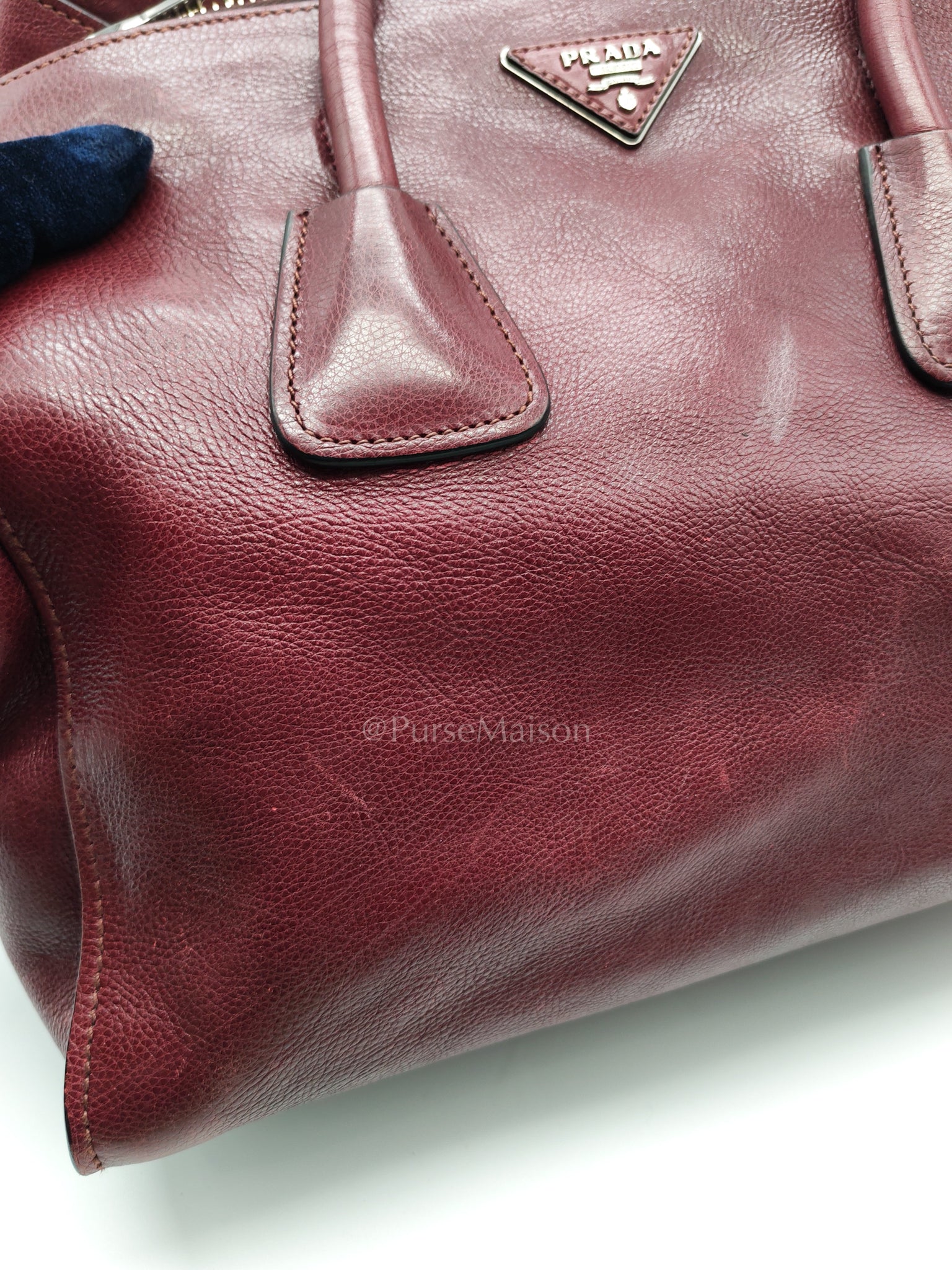 BN2619 Twin Pocket Double Handle Tote Bag in Ametista Glace Calfskin Leather | Purse Maison Luxury Bags Shop