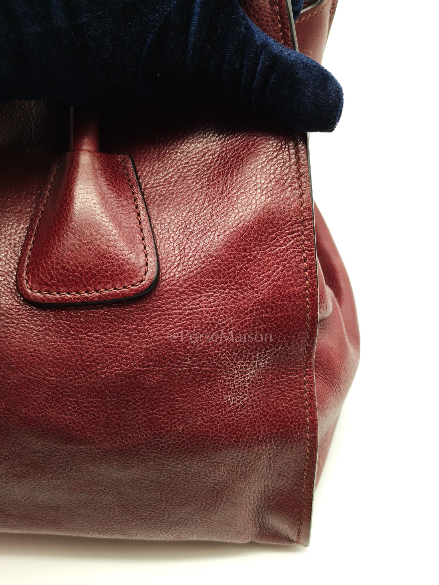 BN2619 Twin Pocket Double Handle Tote Bag in Ametista Glace Calfskin Leather | Purse Maison Luxury Bags Shop