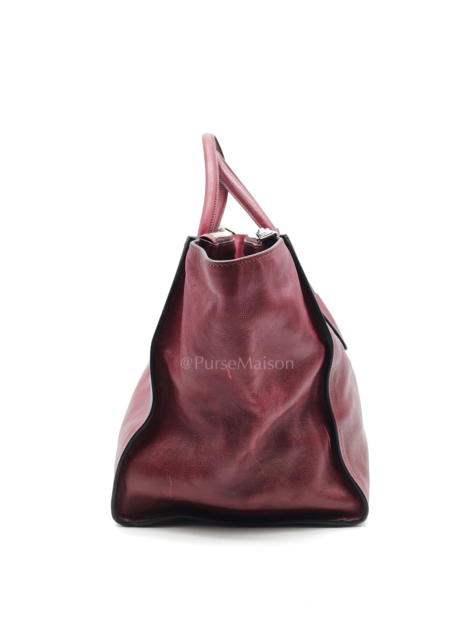 BN2619 Twin Pocket Double Handle Tote Bag in Ametista Glace Calfskin Leather | Purse Maison Luxury Bags Shop