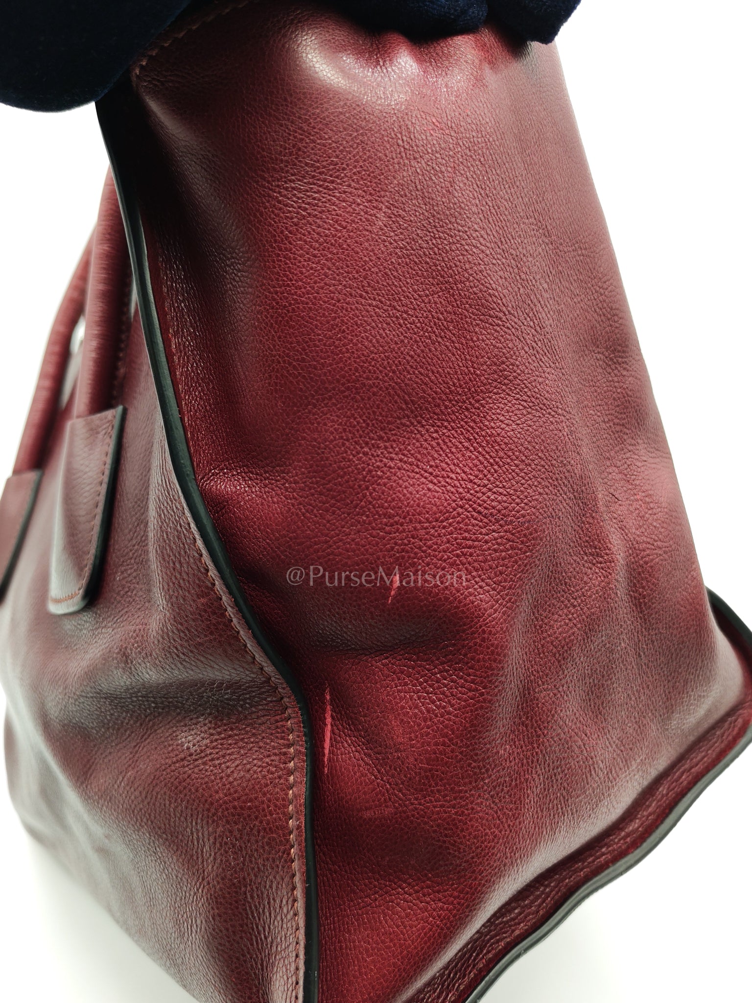BN2619 Twin Pocket Double Handle Tote Bag in Ametista Glace Calfskin Leather | Purse Maison Luxury Bags Shop