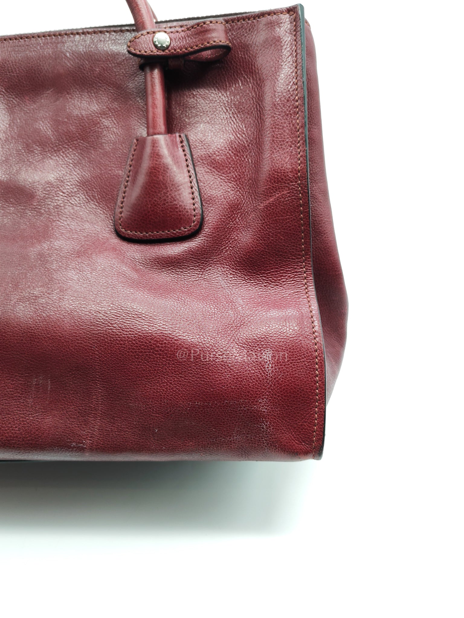 BN2619 Twin Pocket Double Handle Tote Bag in Ametista Glace Calfskin Leather | Purse Maison Luxury Bags Shop
