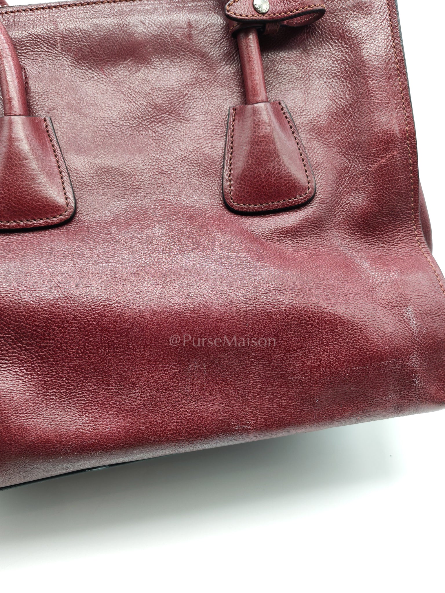 BN2619 Twin Pocket Double Handle Tote Bag in Ametista Glace Calfskin Leather | Purse Maison Luxury Bags Shop