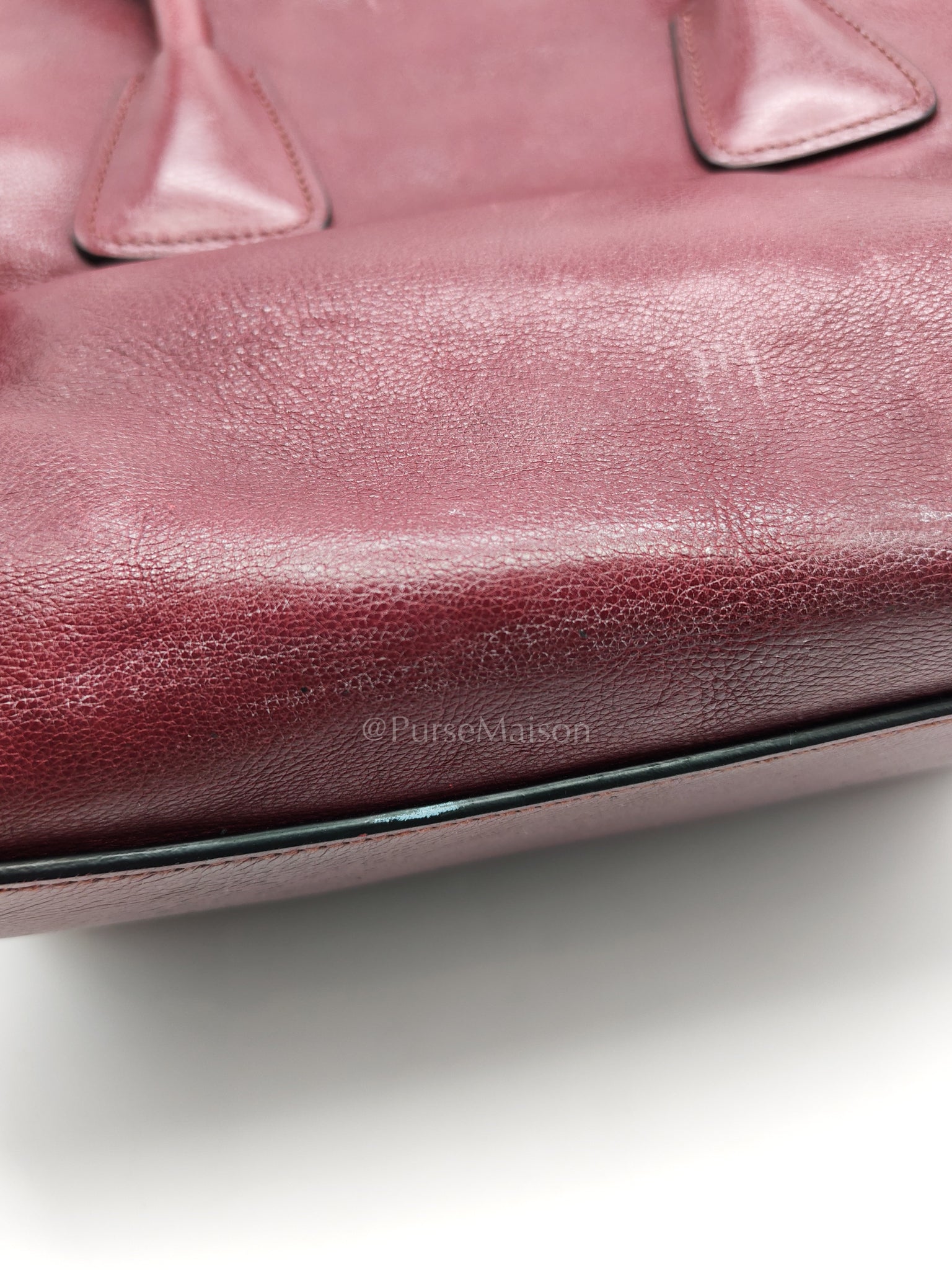 BN2619 Twin Pocket Double Handle Tote Bag in Ametista Glace Calfskin Leather | Purse Maison Luxury Bags Shop