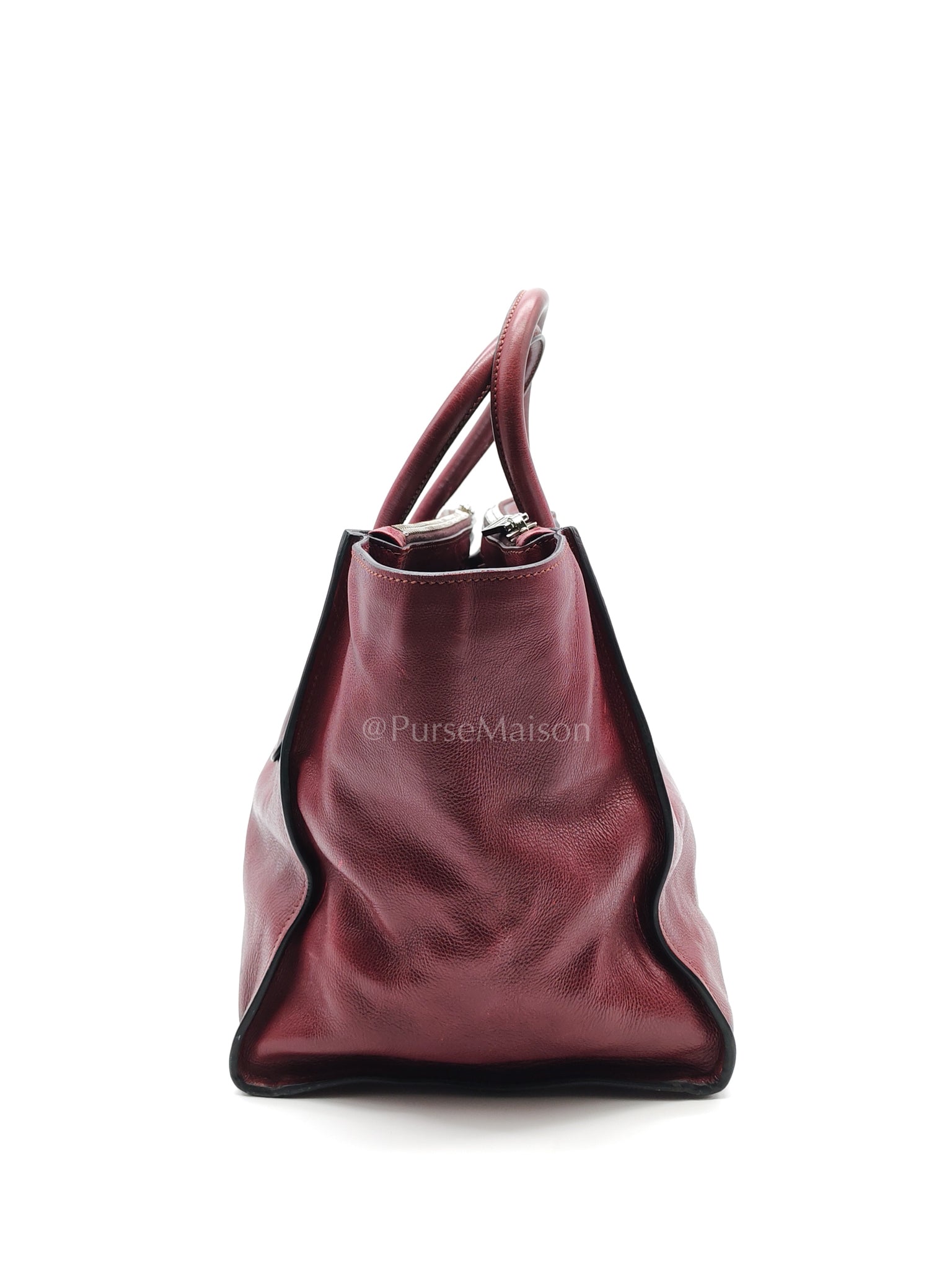 BN2619 Twin Pocket Double Handle Tote Bag in Ametista Glace Calfskin Leather | Purse Maison Luxury Bags Shop